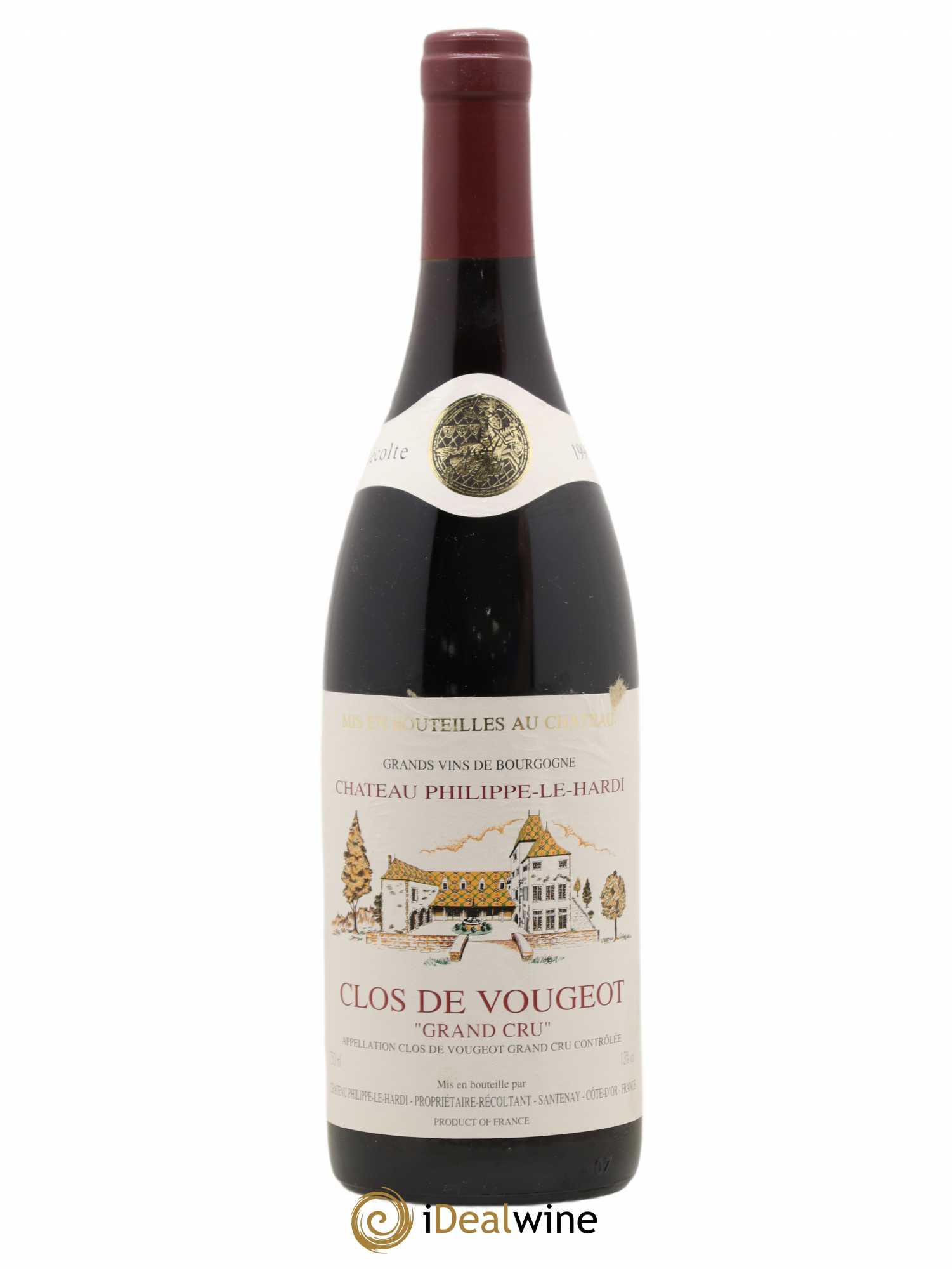 Clos de Vougeot Grand Cru Domaine Philippe-Le-Hardi 1996 - Posten von 1 Flasche - 0