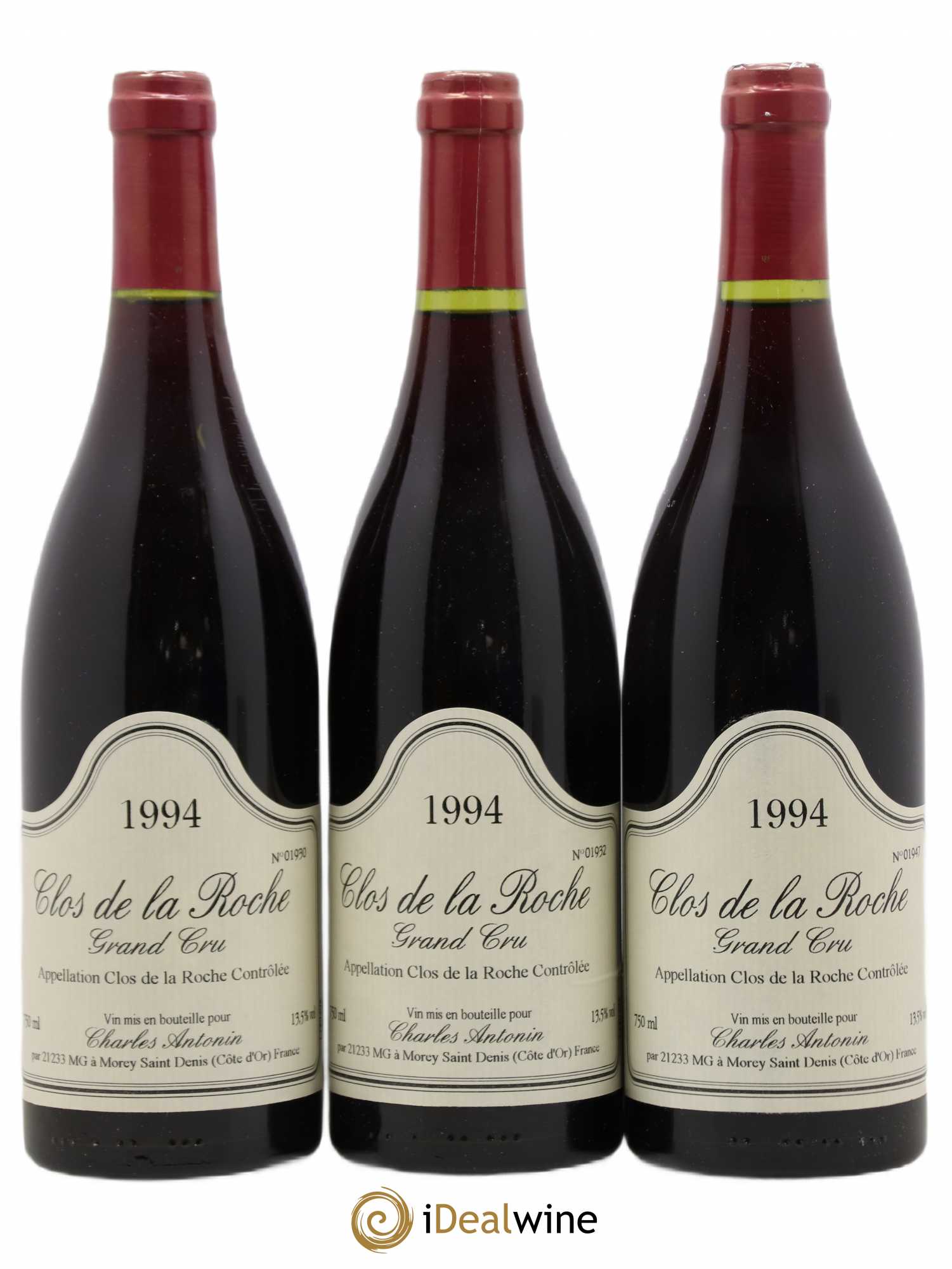 Clos de la Roche Grand Cru Domaine Charles Antonin 1994 - Posten von 3 Flaschen - 0