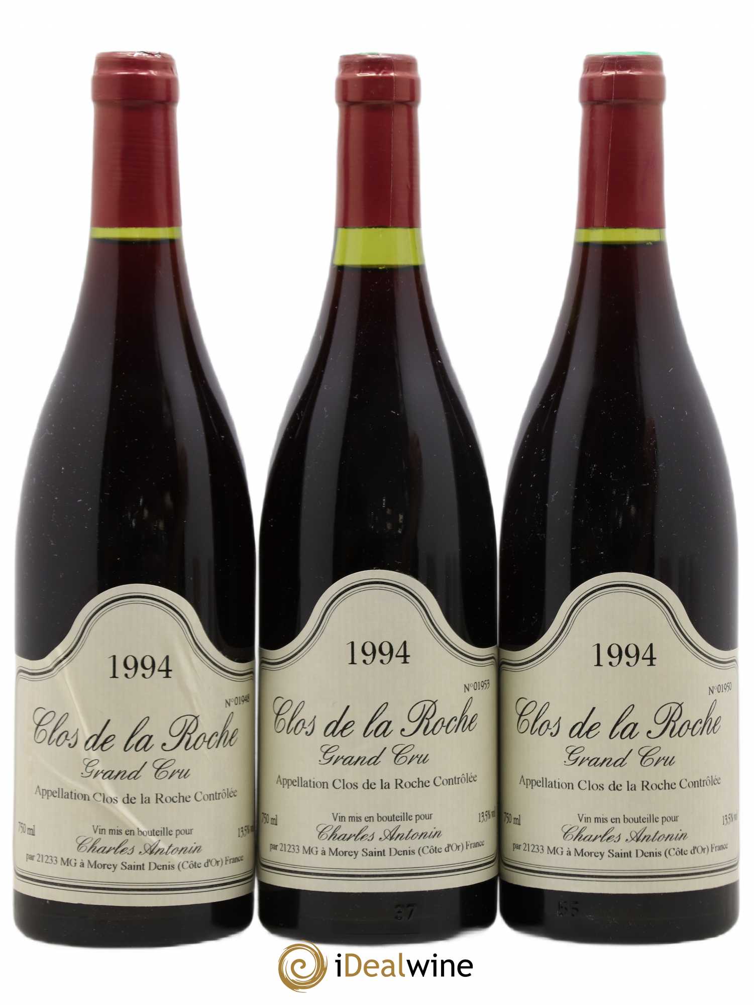Clos de la Roche Grand Cru Domaine Charles Antonin 1994 - Posten von 3 Flaschen - 0