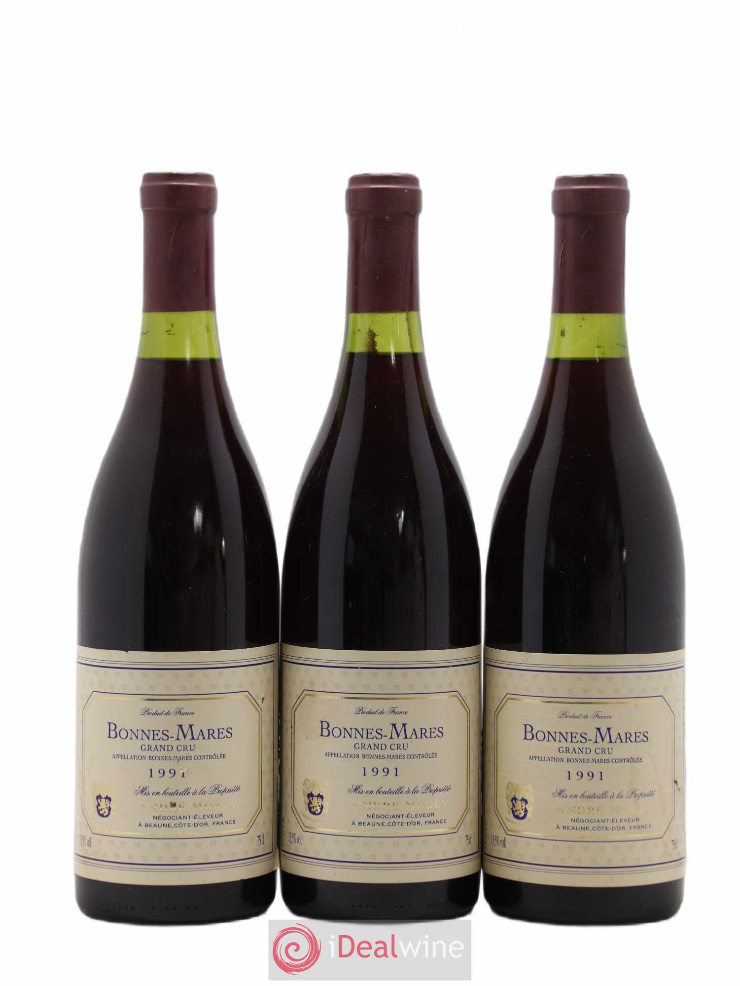 Bonnes-Mares Grand Cru Andre Morey 1991 - Lot de 3 bouteilles - 0
