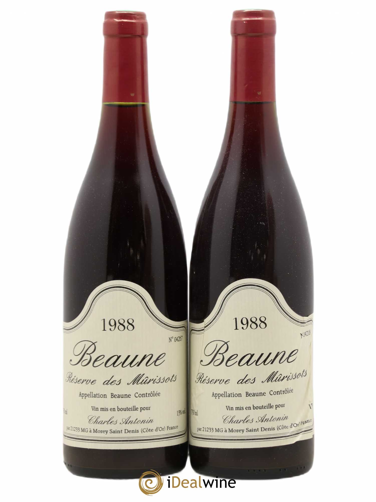 Beaune Réserve des Murissots Domaine Charles Antonin 1988 - Posten von 2 Flaschen - 0
