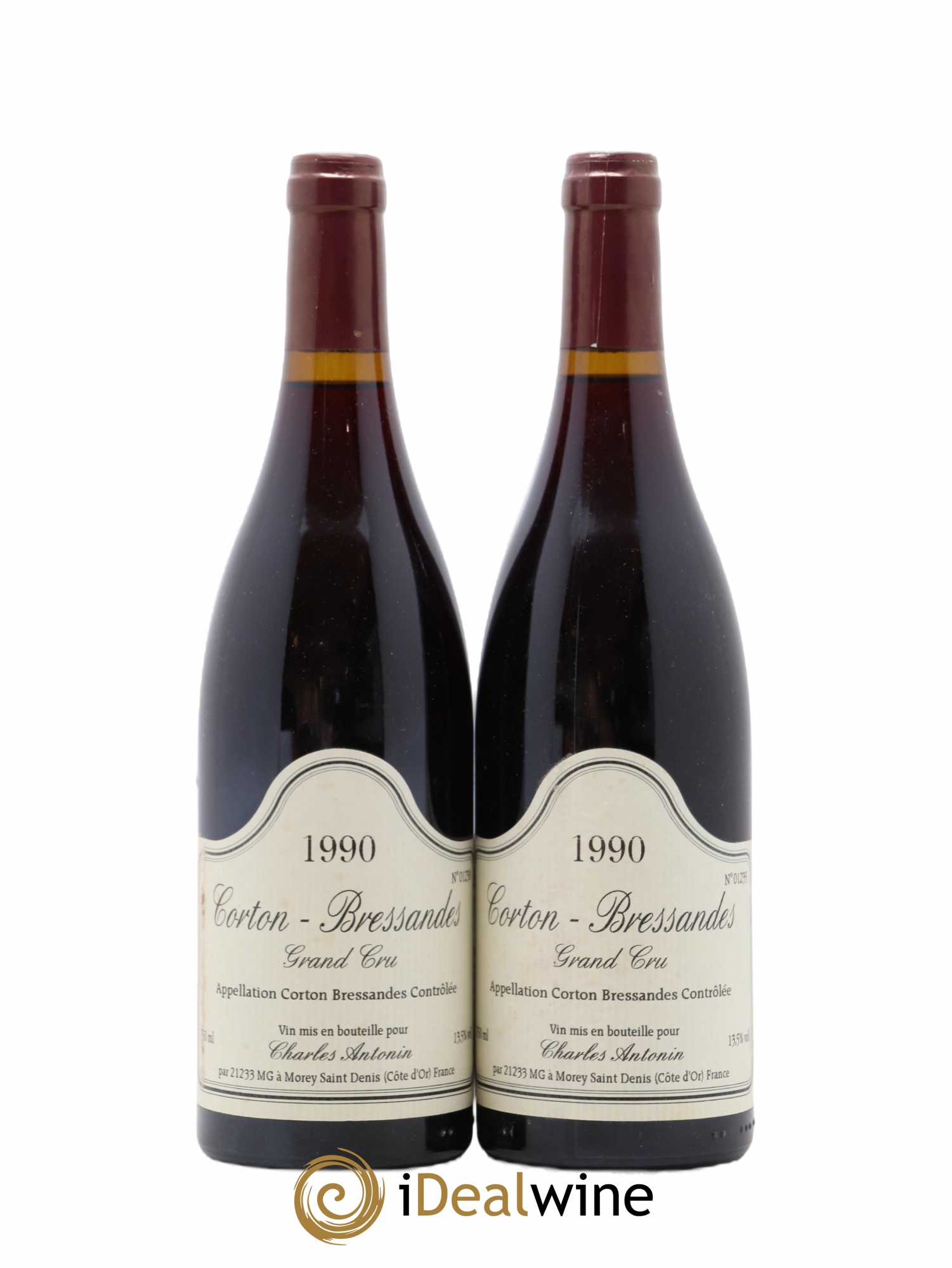 Corton Grand Cru Bressandes Charles Antonin 1990 - Posten von 2 Flaschen - 0