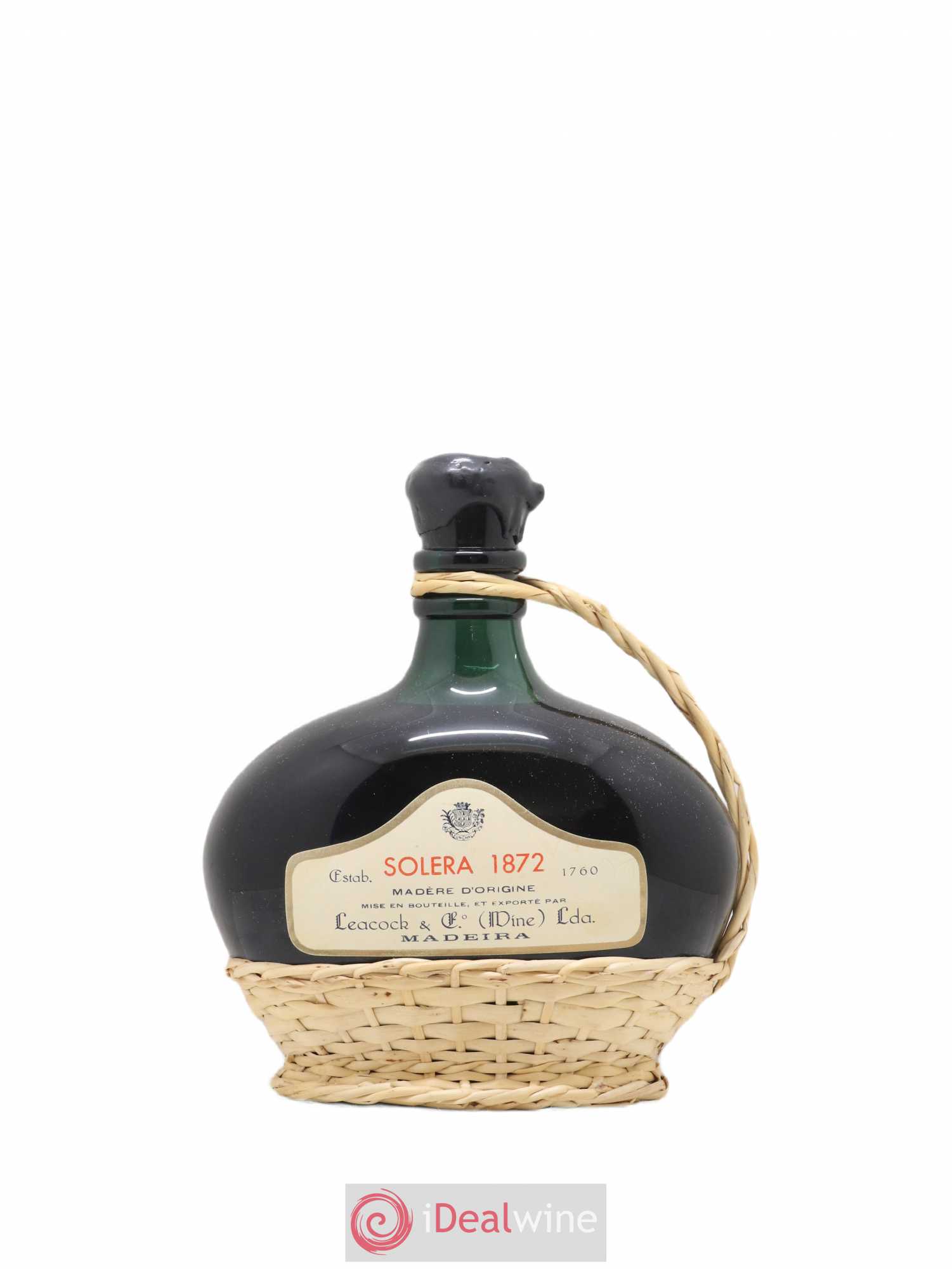 Madère Solera exporté par Leacock et IIDine 1872 - Posten von 1 Flasche - 0