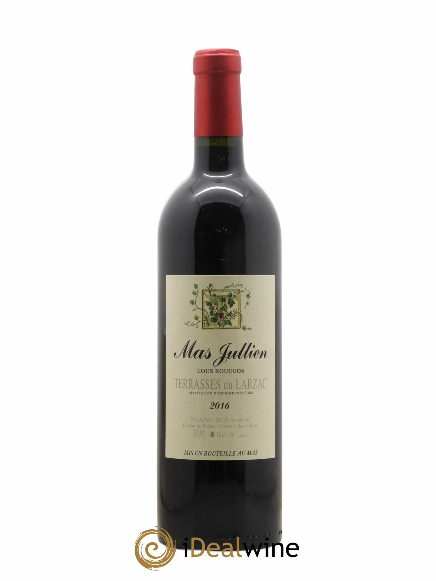 Terrasses du Larzac Mas Jullien Lous Rougeos Olivier Jullien 2016 - Lot of 1 bottle - 0