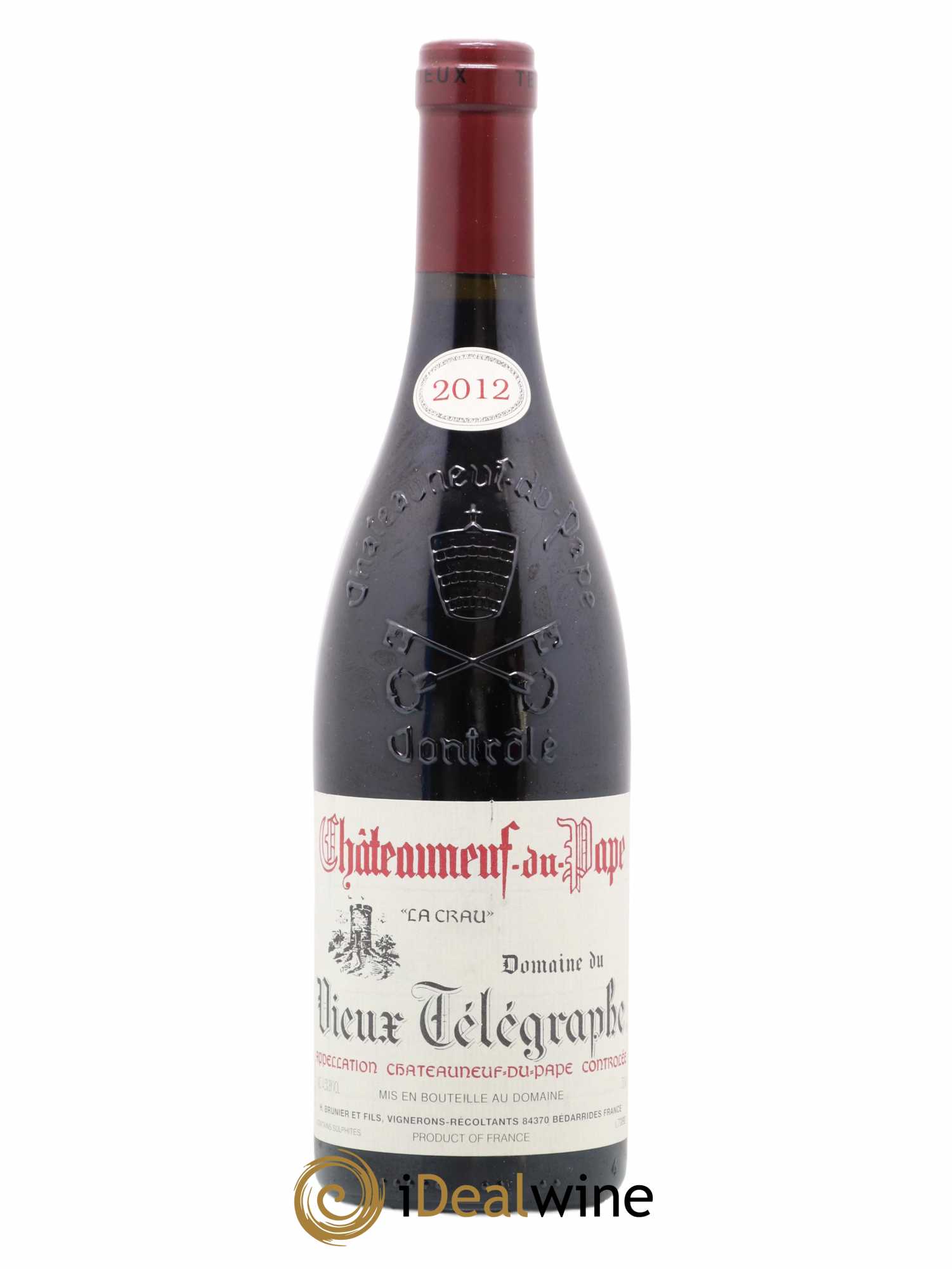 Châteauneuf-du-Pape Vieux Télégraphe (Domaine du) Vignobles Brunier 2012 - Lot de 1 bouteille - 0