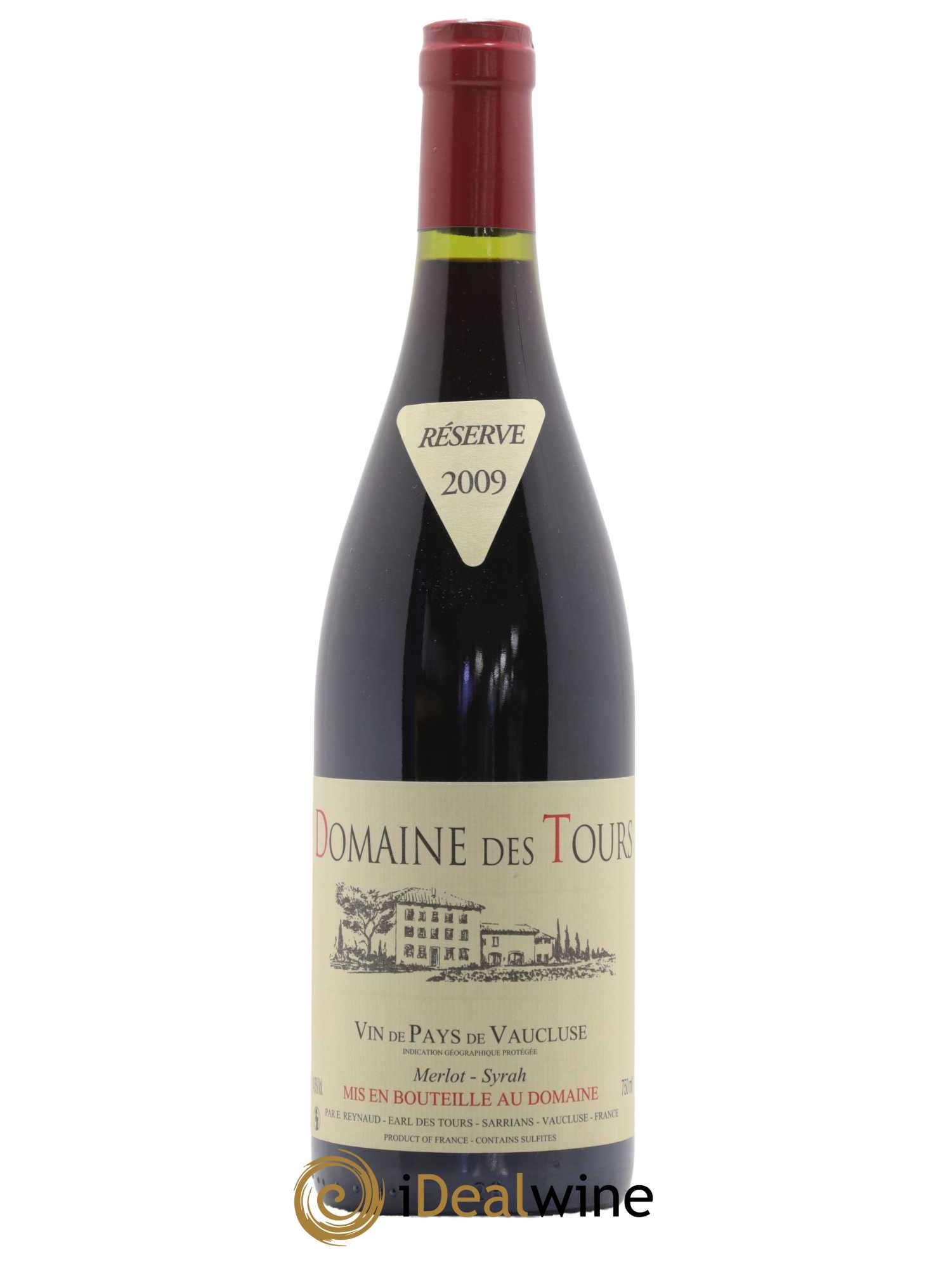 Vaucluse Domaine des Tours Merlot-Syrah Emmanuel Reynaud 2009 - Lot de 1 bouteille - 0