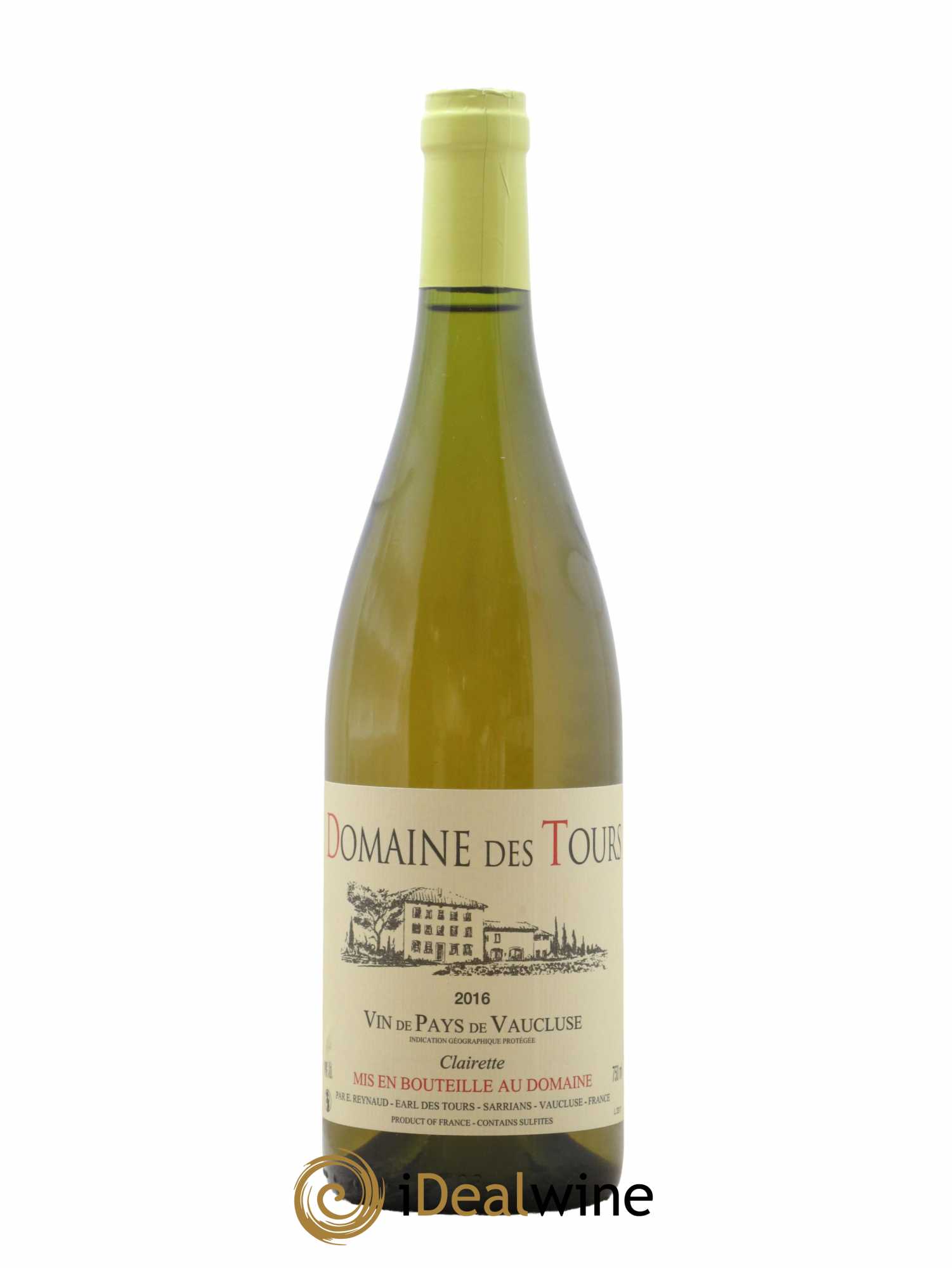 Vaucluse (Vin de Pays de Vaucluse) Domaine des Tours Emmanuel Reynaud Clairette 2016 - Lot de 1 bouteille - 0