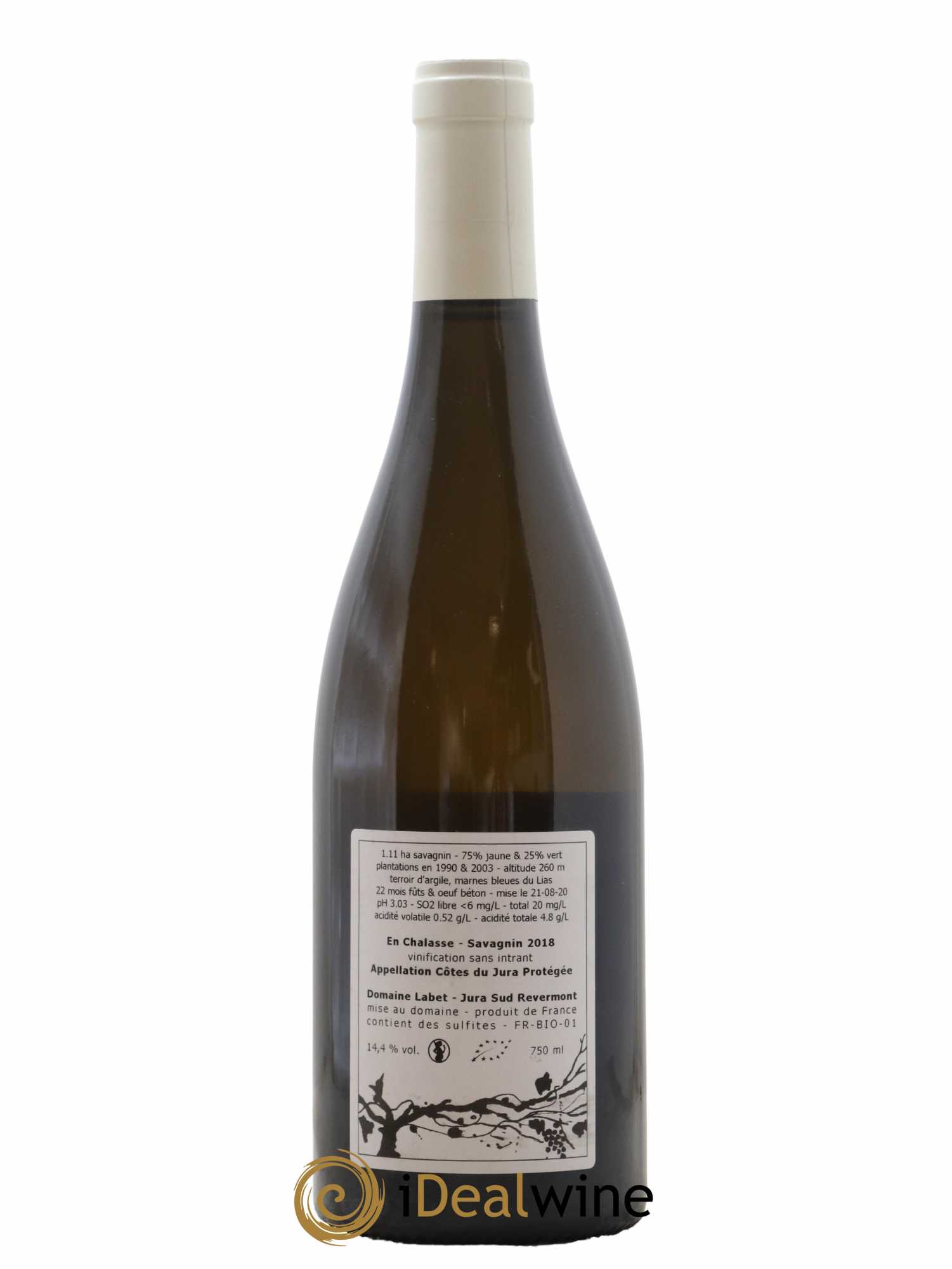 Côtes du Jura Fleur de Savagnin En Chalasse Romain - Julien  - Charline Labet 2018 - Lot de 1 bouteille - 1