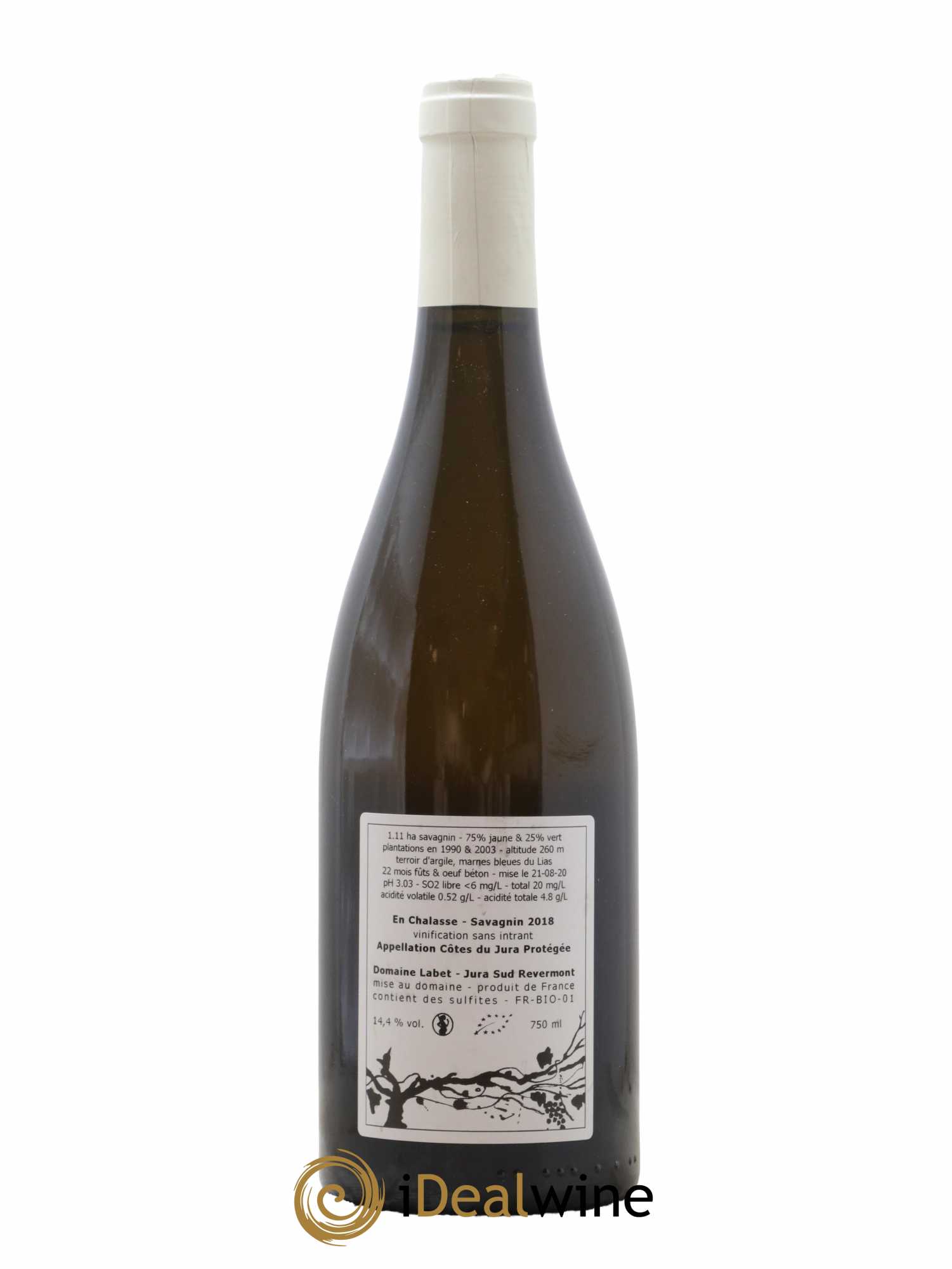Côtes du Jura Fleur de Savagnin En Chalasse Romain - Julien - Charline Labet 2018 - Lot de 1 bouteille - 1
