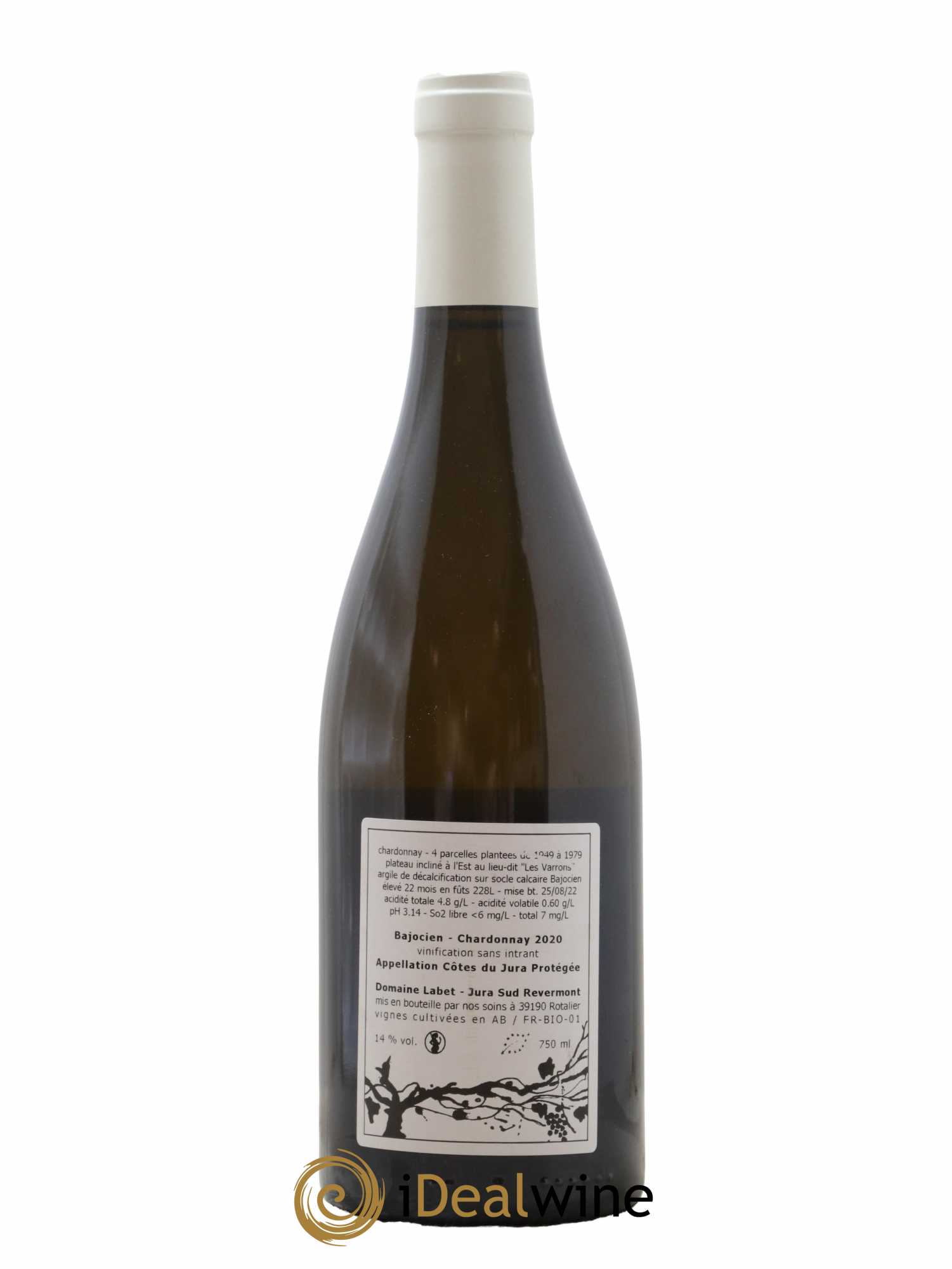 Côtes du Jura Chardonnay Bajocien Romain - Julien - Charline Labet 2020 - Lotto di 1 bottiglia - 1