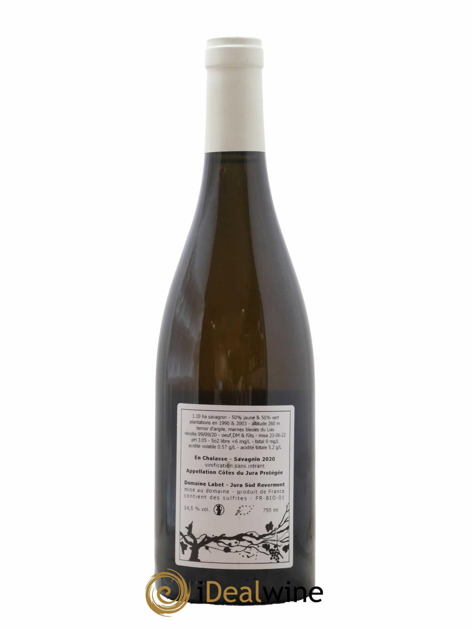 Côtes du Jura Fleur de Savagnin En Chalasse Romain - Julien - Charline Labet 2020 - Lot de 1 bouteille - 1