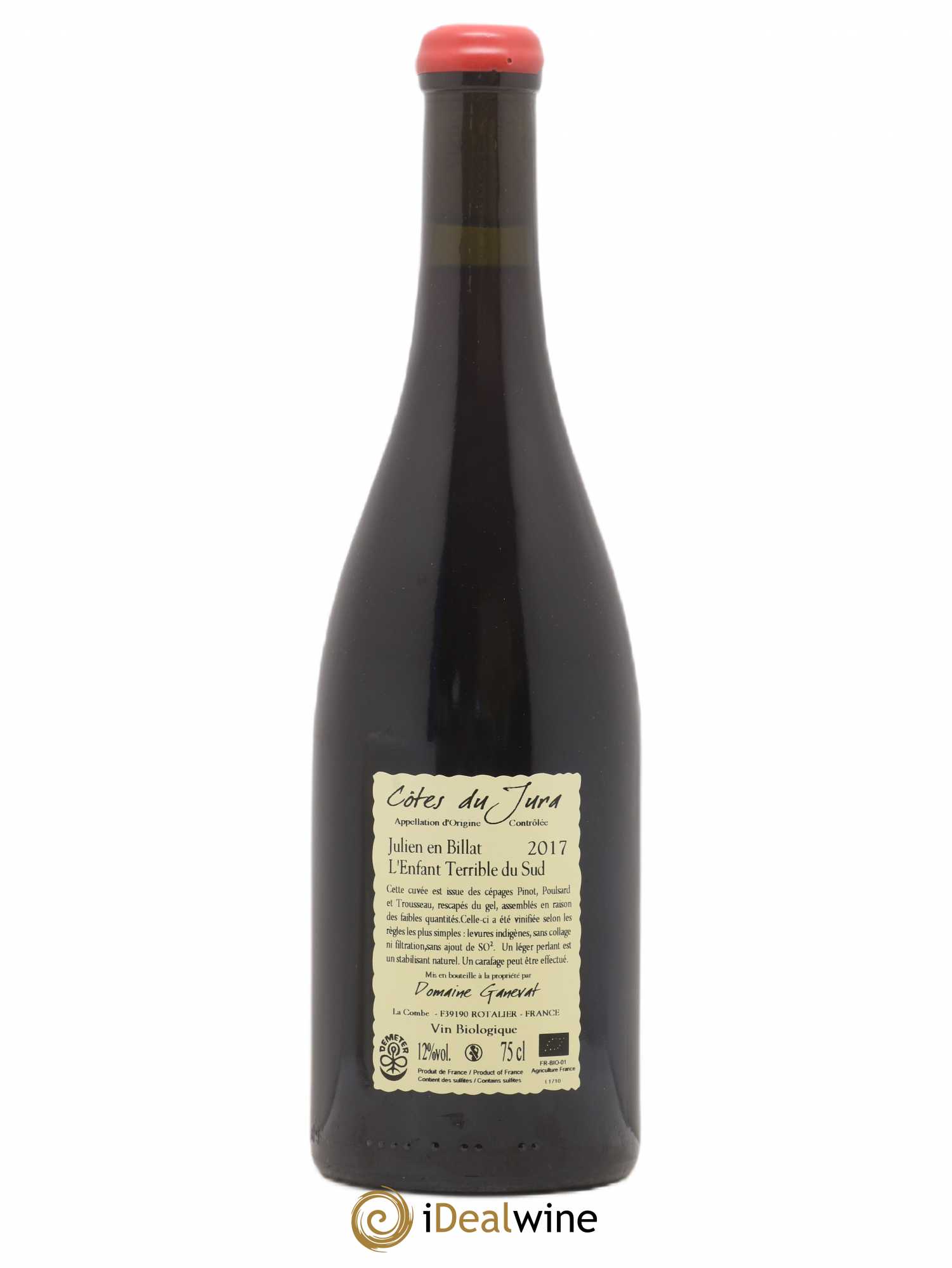 Côtes du Jura Julien en Billat l'enfant terrible du Sud Jean-François Ganevat (Domaine) 2017 - Lot de 1 bouteille - 1