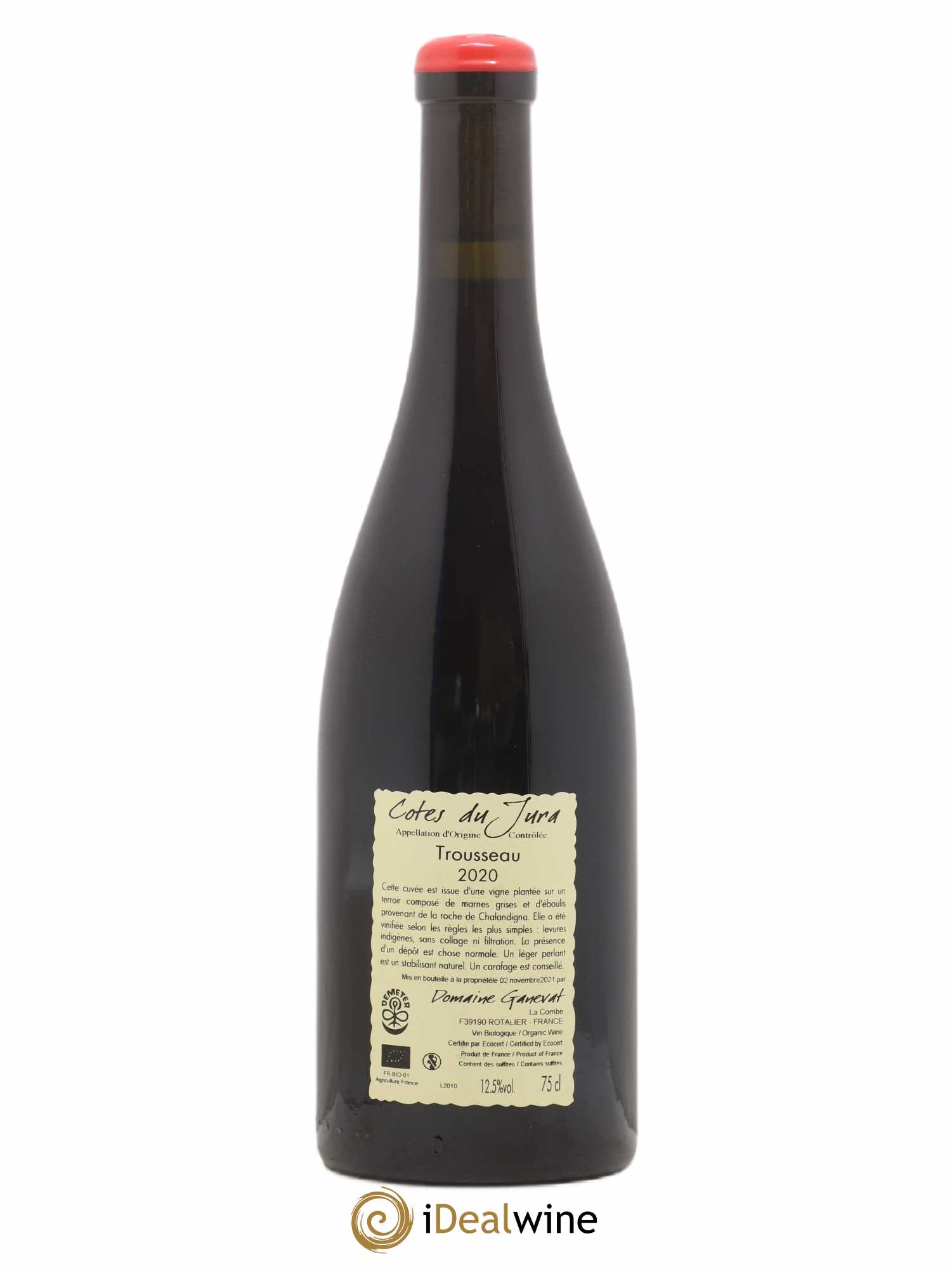 Côtes du Jura Plein Sud Jean-François Ganevat (Domaine) Trousseau 2020 - Lot de 1 bouteille - 1