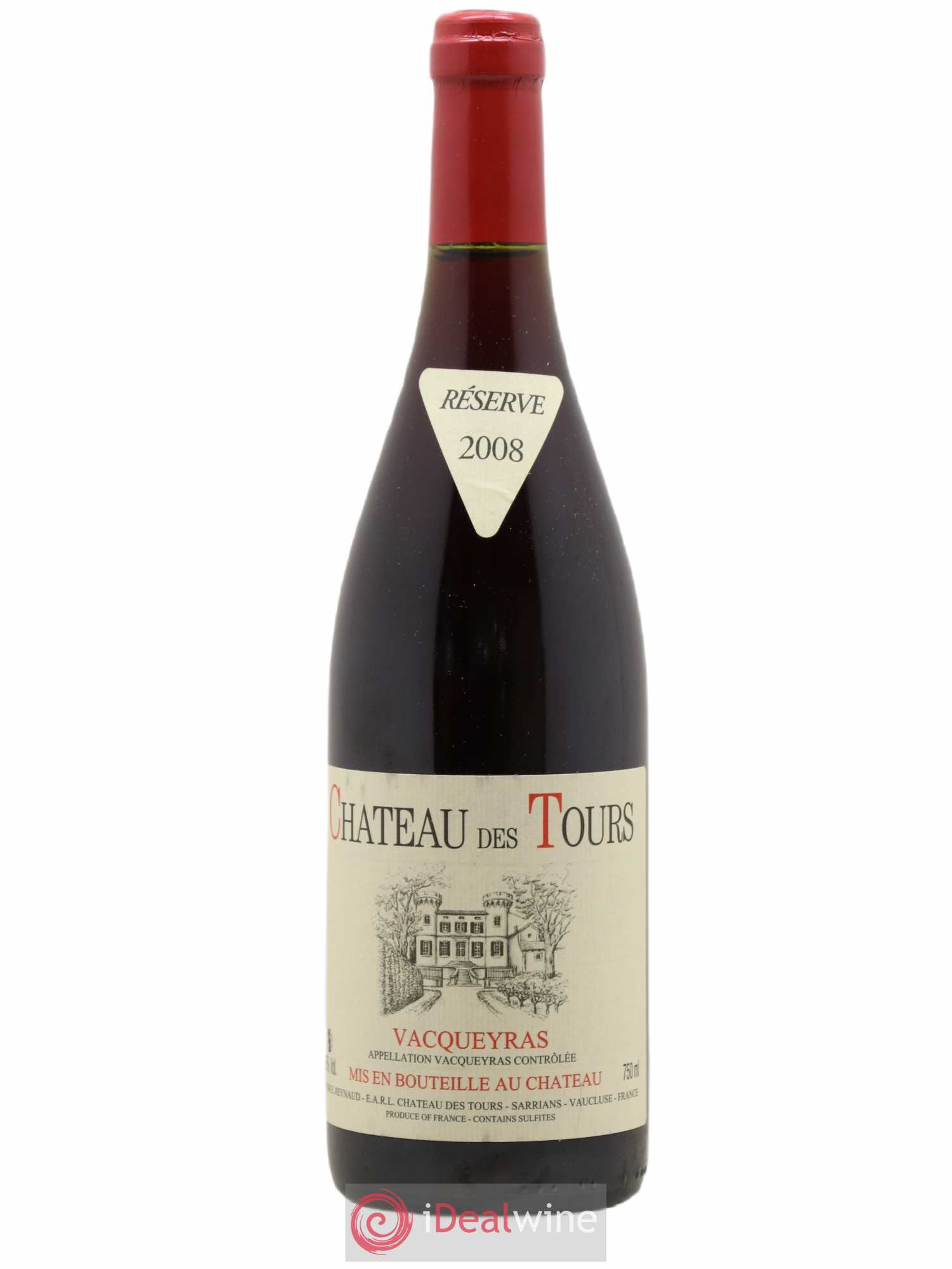 Vacqueyras Château des Tours Emmanuel Reynaud 2008 - Lot de 1 bouteille - 0