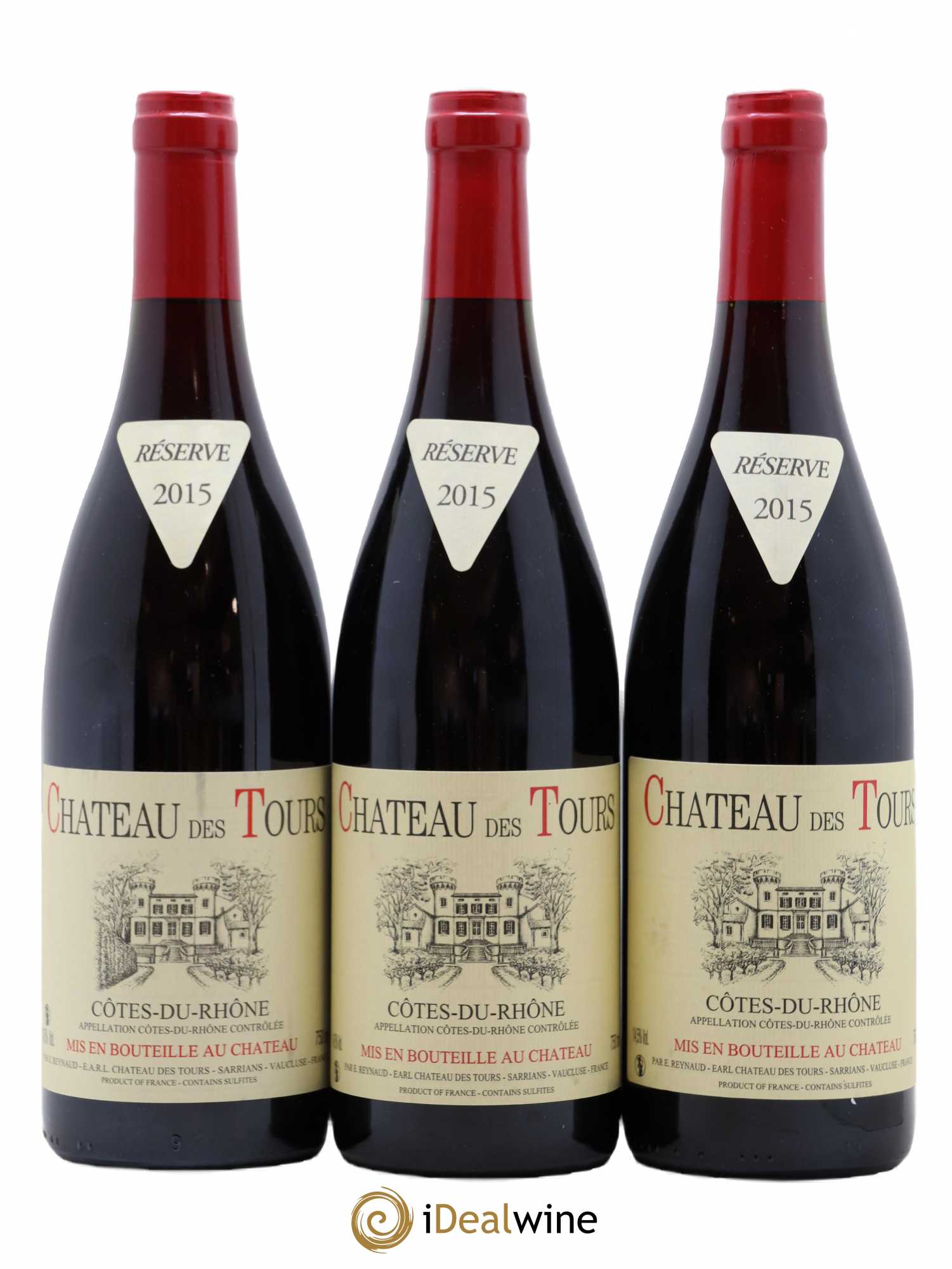 Côtes-du-Rhône Château des Tours Emmanuel Reynaud 2015 - Lot de 3 bouteilles - 0