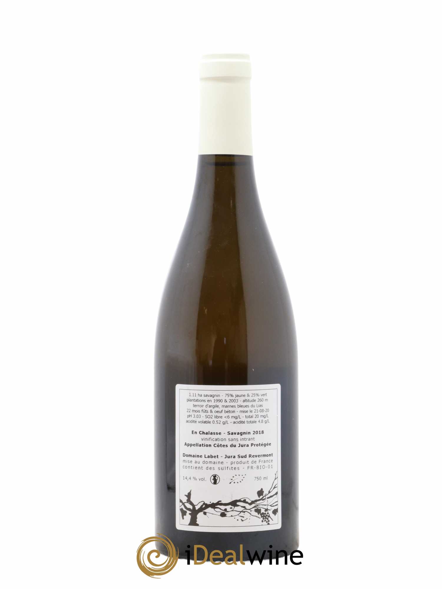 Côtes du Jura Fleur de Savagnin Romain - Julien - Charline Labet 2018 - Lot de 1 bouteille - 1