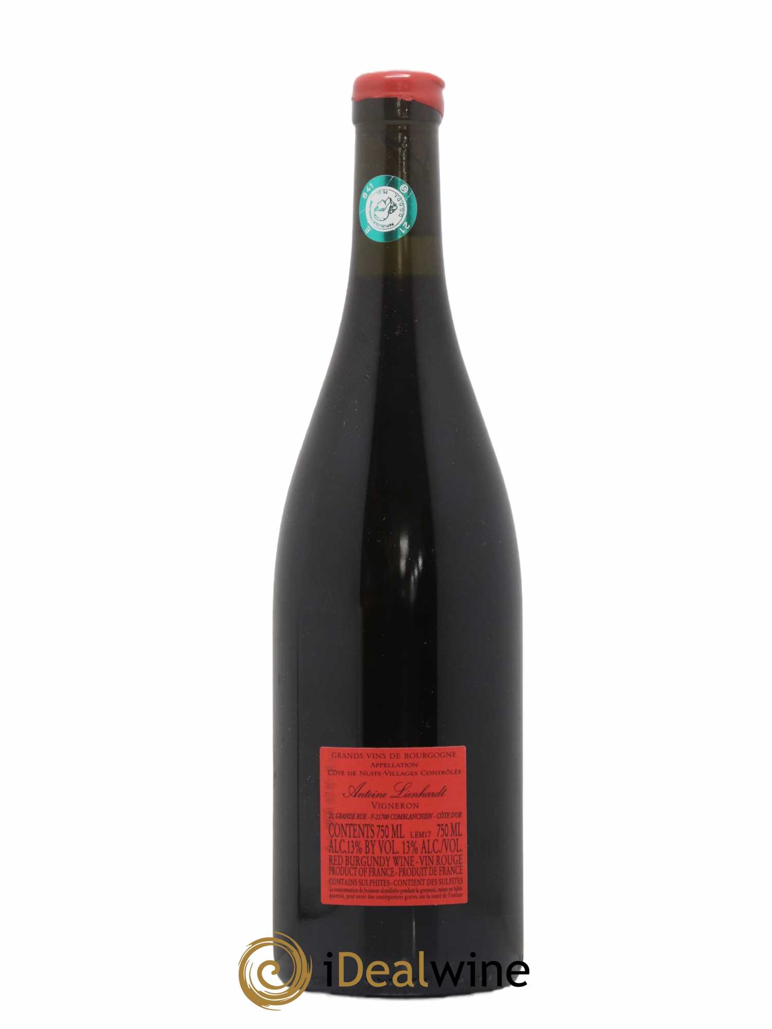 Côte de Nuits-Villages Emphase Antoine Lienhardt 2017 - Lot de 1 bouteille - 1