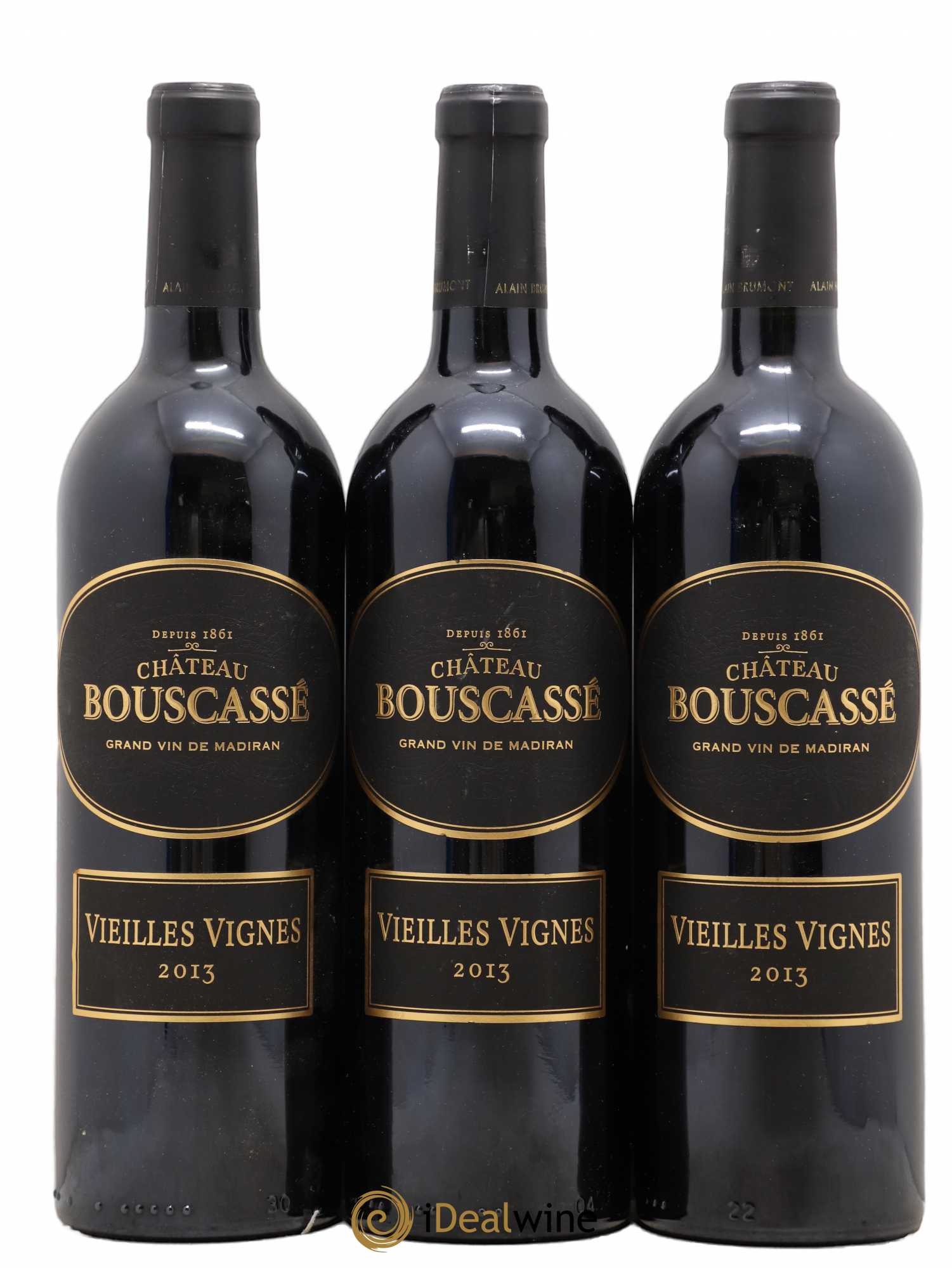 Madiran Vieilles Vignes Château Bouscassé - Alain Brumont 2013 - Lot de 3 bouteilles - 0