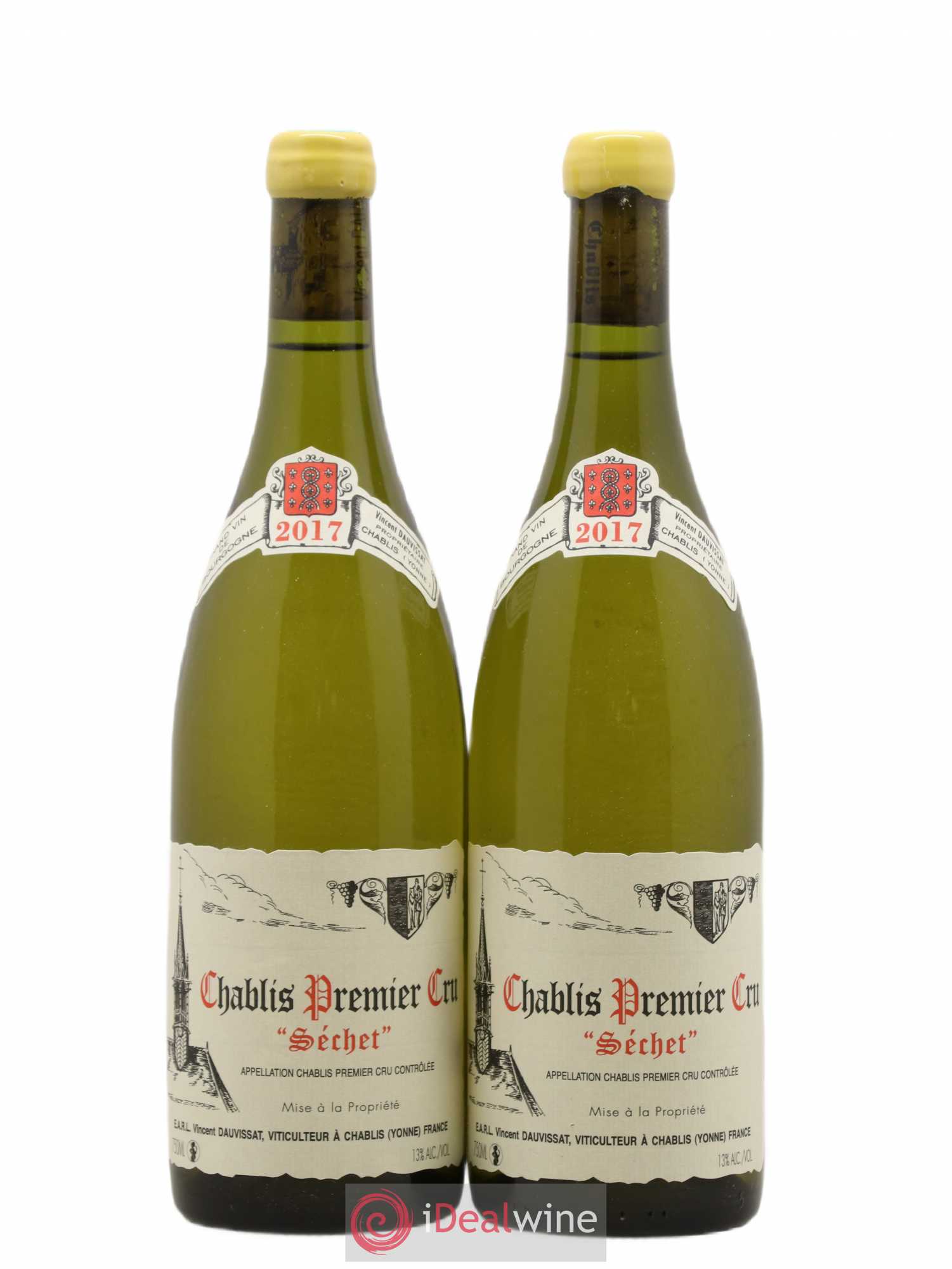 Chablis 1er Cru Séchet Vincent Dauvissat (Domaine) 2017 - Lot de 2 bouteilles - 0