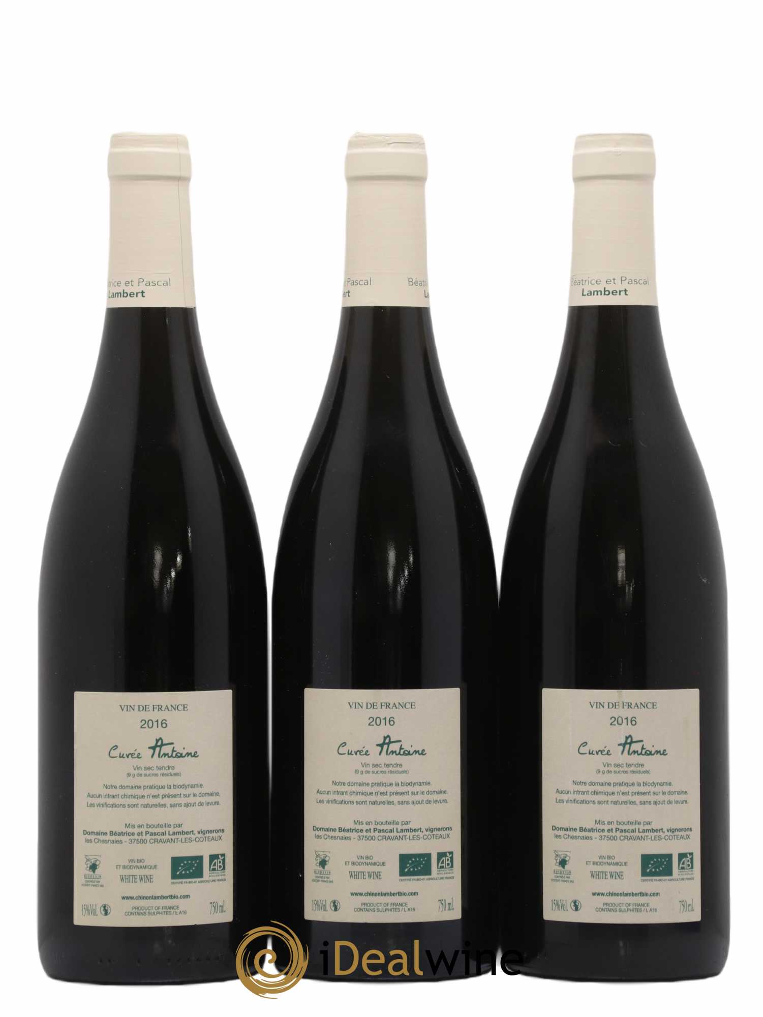 Vin de France Antoine Beatrice Et Pascal Lambert 2016 - Lot de 3 bouteilles - 1