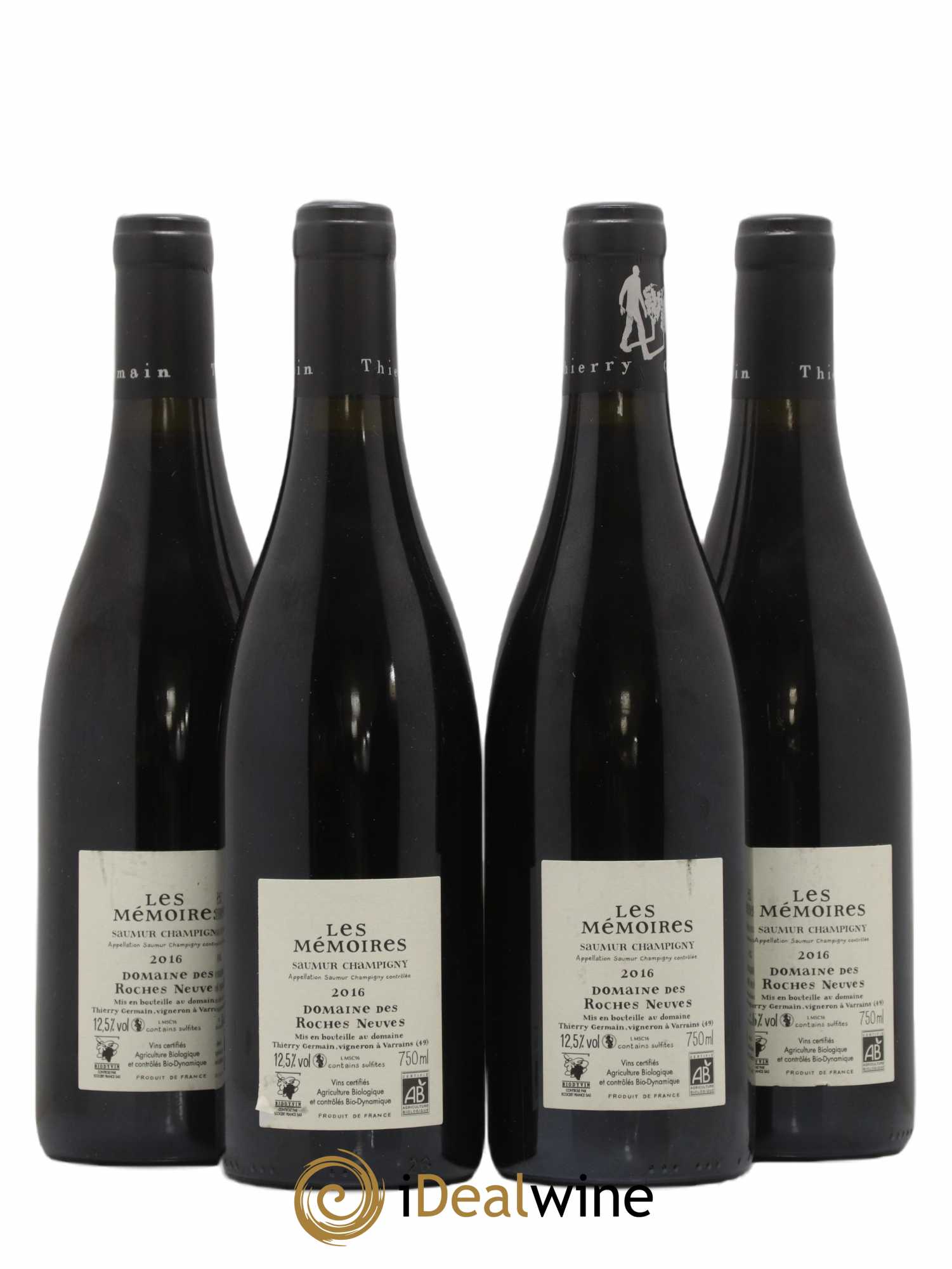 Saumur-Champigny Les Mémoires Domaine des Roches Neuves - Thierry Germain 2016 - Lot de 4 bouteilles - 1