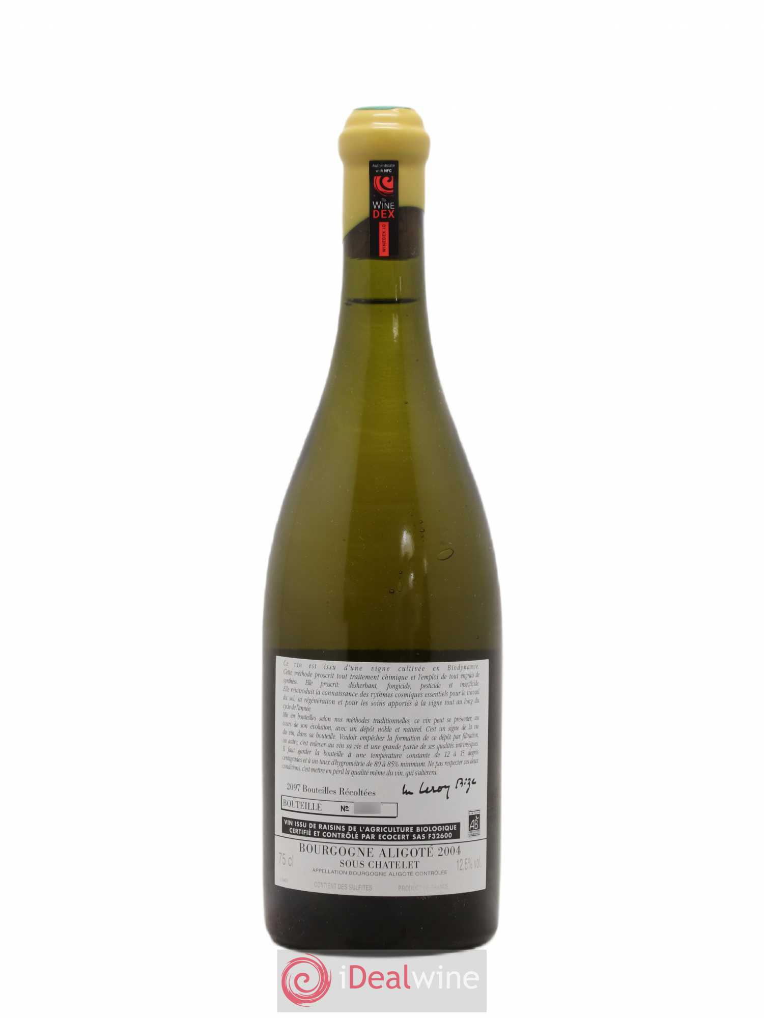 Bourgogne Aligoté Sous Chatelet d'Auvenay (Domaine) 2004 - Lot de 1 bouteille - 1