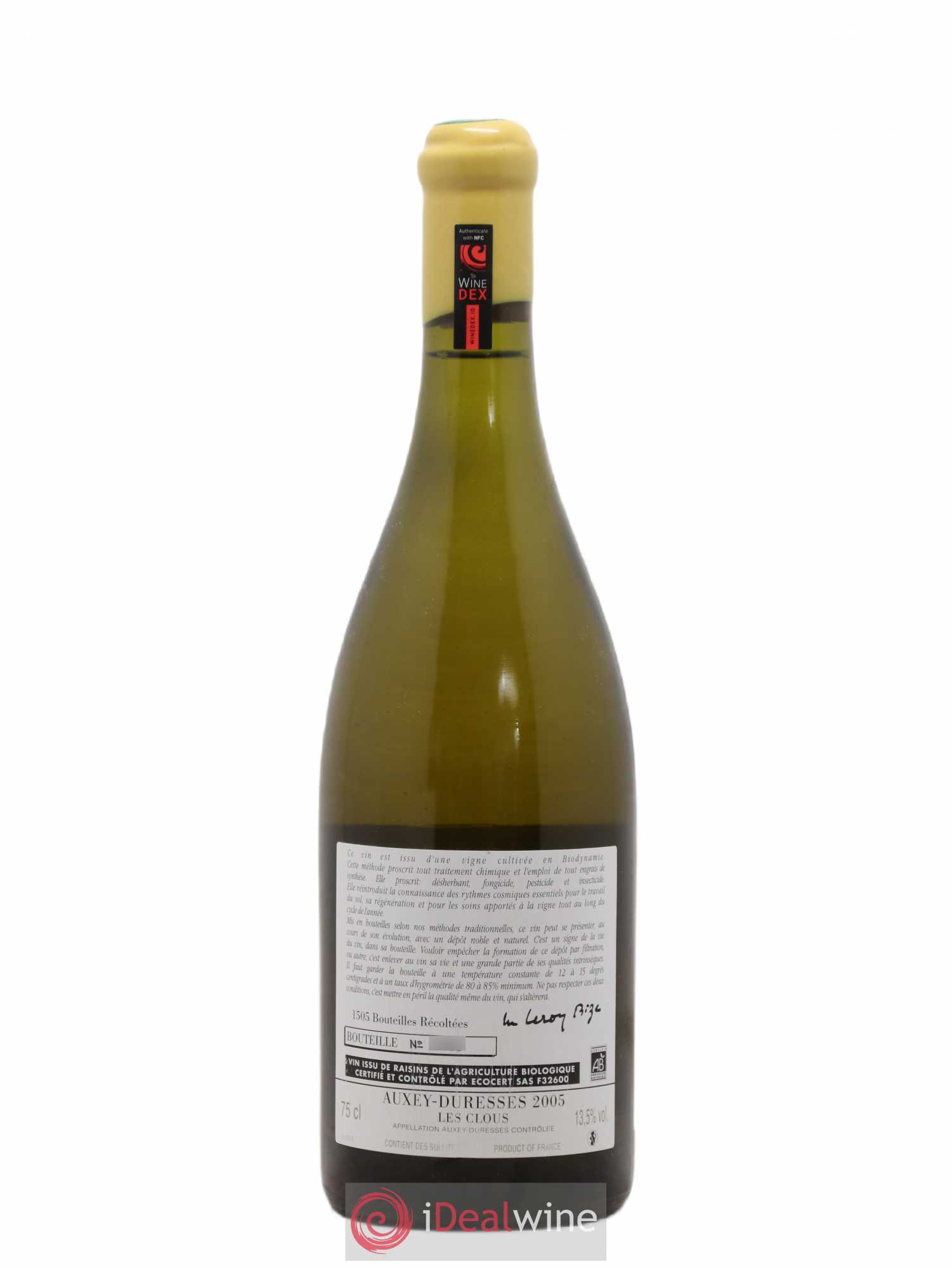 Auxey-Duresses Les Clous d'Auvenay (Domaine) 2005 - Lot de 1 bouteille - 1