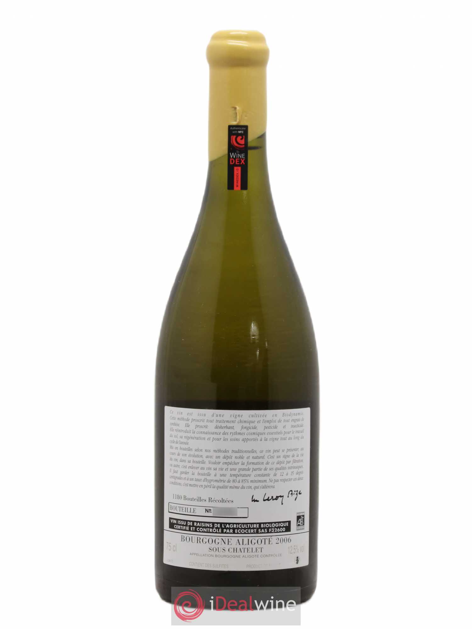 Bourgogne Aligoté Sous Chatelet d'Auvenay (Domaine) 2006 - Lot de 1 bouteille - 1