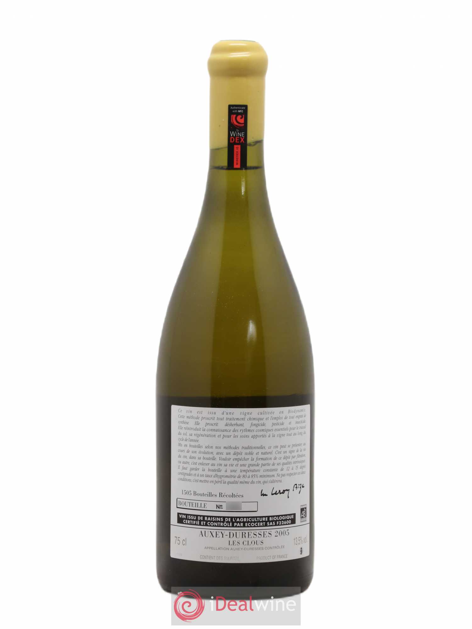 Auxey-Duresses Les Clous d'Auvenay (Domaine) 2005 - Lot de 1 bouteille - 1