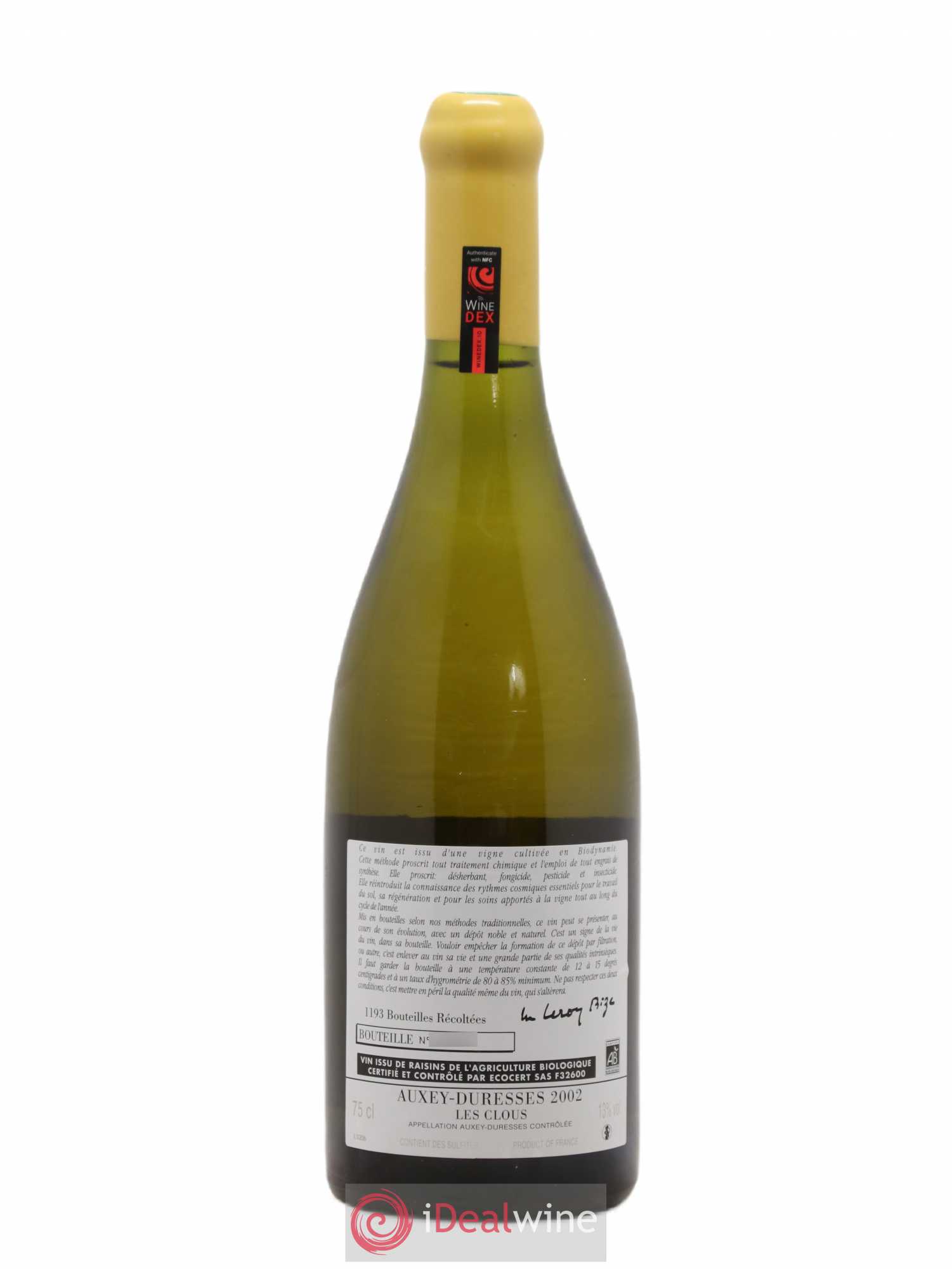 Auxey-Duresses Les Clous d'Auvenay (Domaine) 2002 - Lot de 1 bouteille - 1