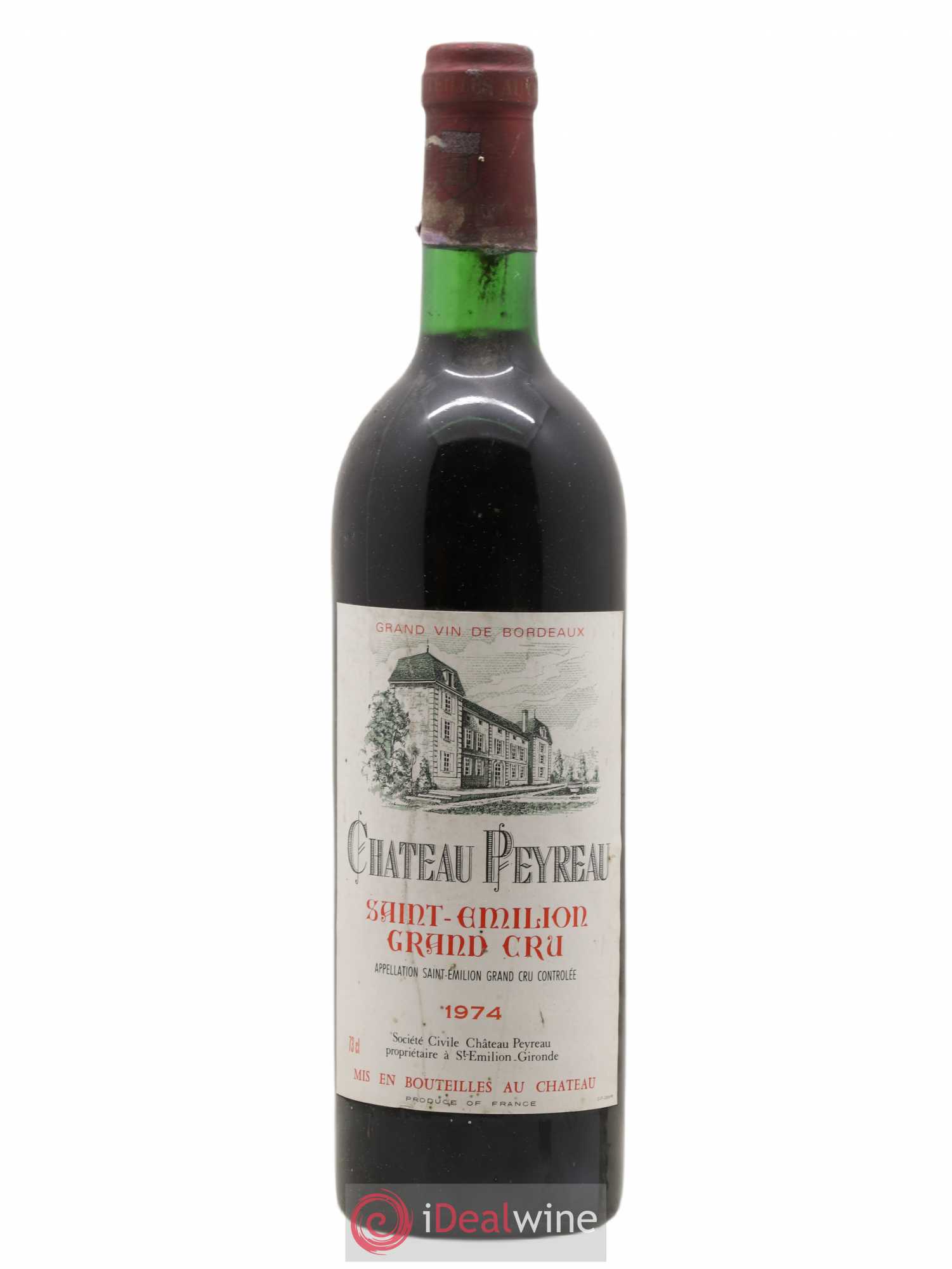 Saint-Émilion Grand Cru Château Peyreau 1974 - Posten von 1 Flasche - 0