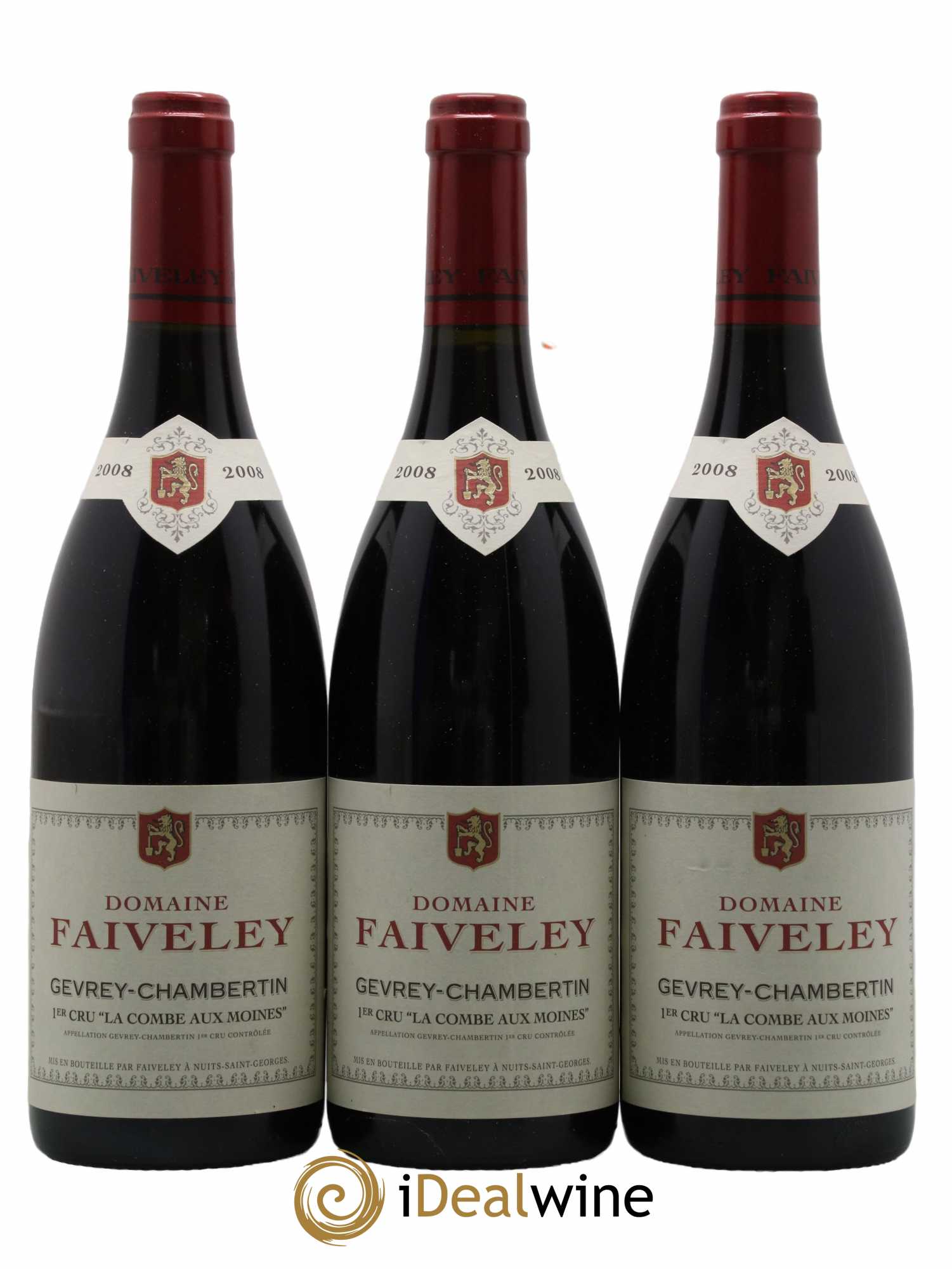 Gevrey-Chambertin 1er Cru La Combe aux moines Faiveley 2008 - Lot de 3 bouteilles - 0