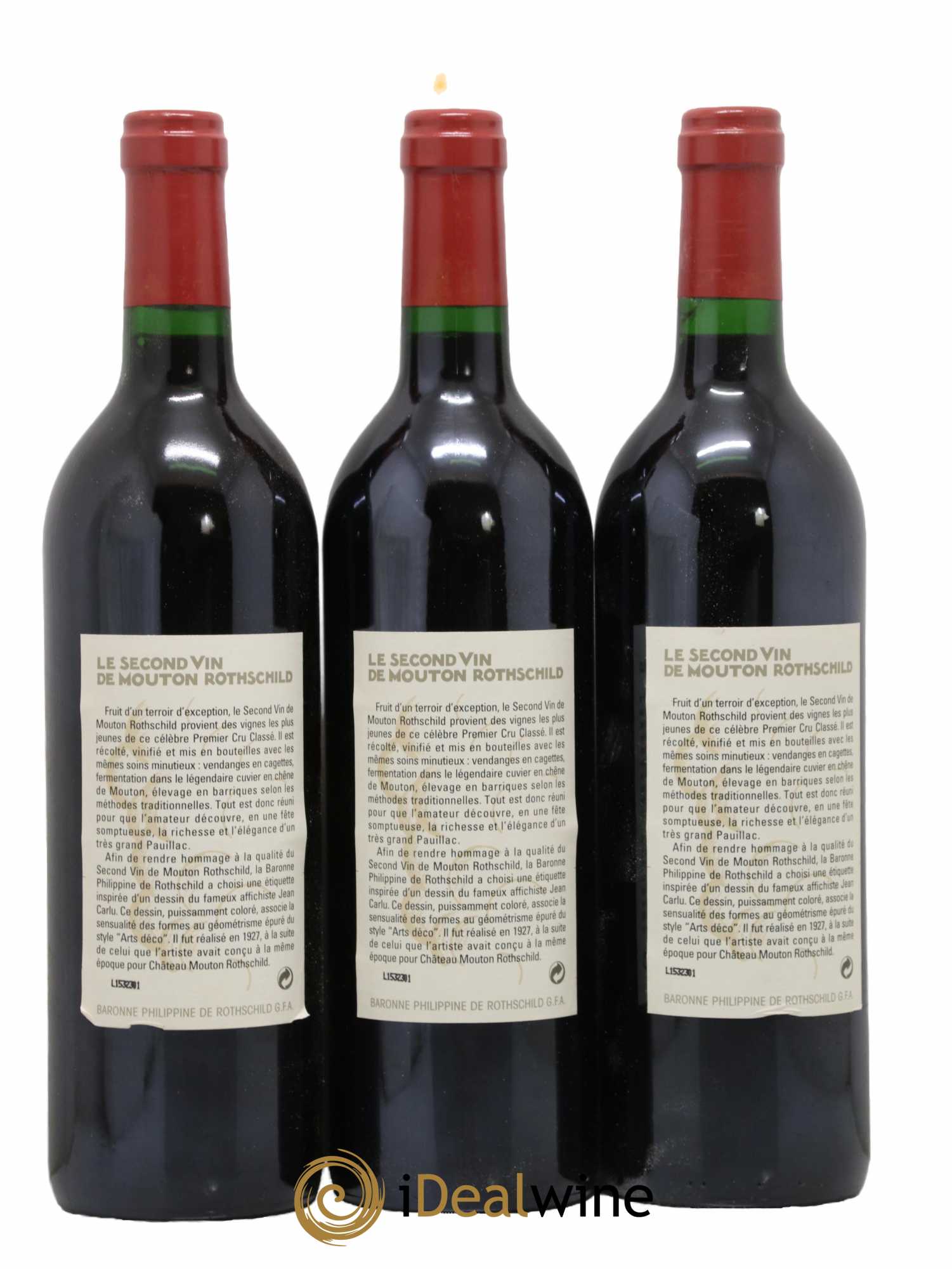 Petit Mouton Second Vin 1993 - Lot de 3 bouteilles - 1