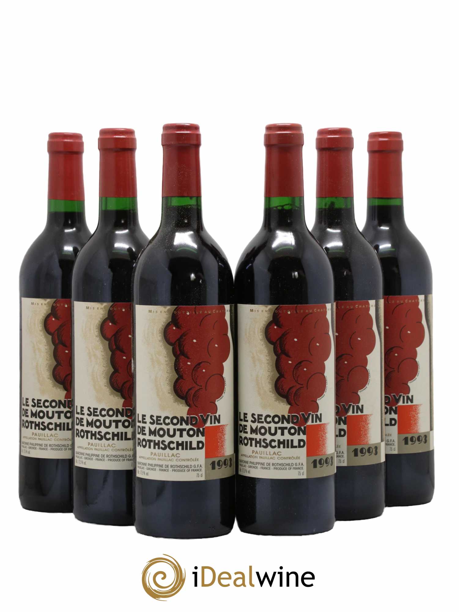 Petit Mouton Second Vin 1993 - Lot de 6 bouteilles - 0