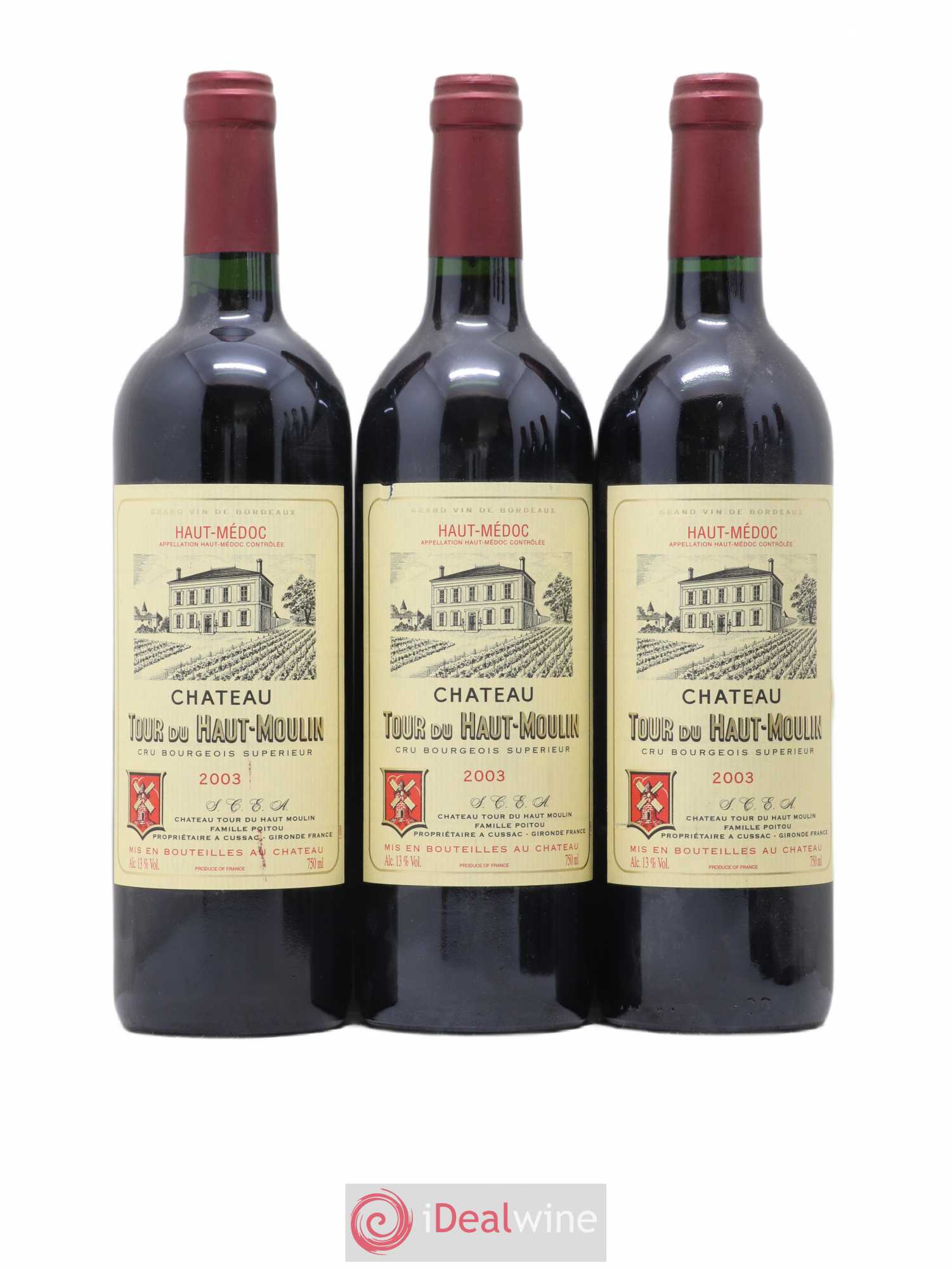 Château Tour du Haut Moulin Cru Bourgeois 2003 - Lot de 6 bouteilles - 1