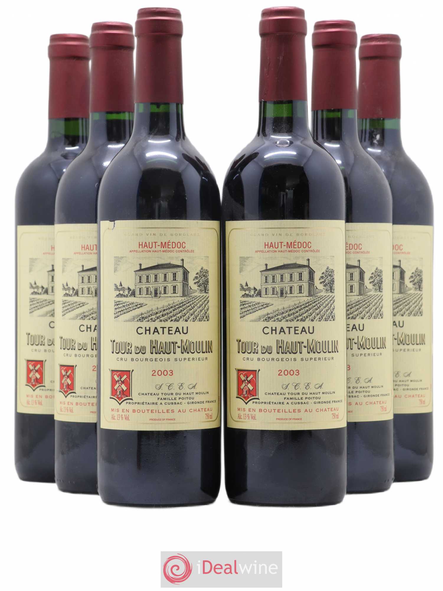 Château Tour du Haut Moulin Cru Bourgeois 2003 - Lot de 6 bouteilles - 0