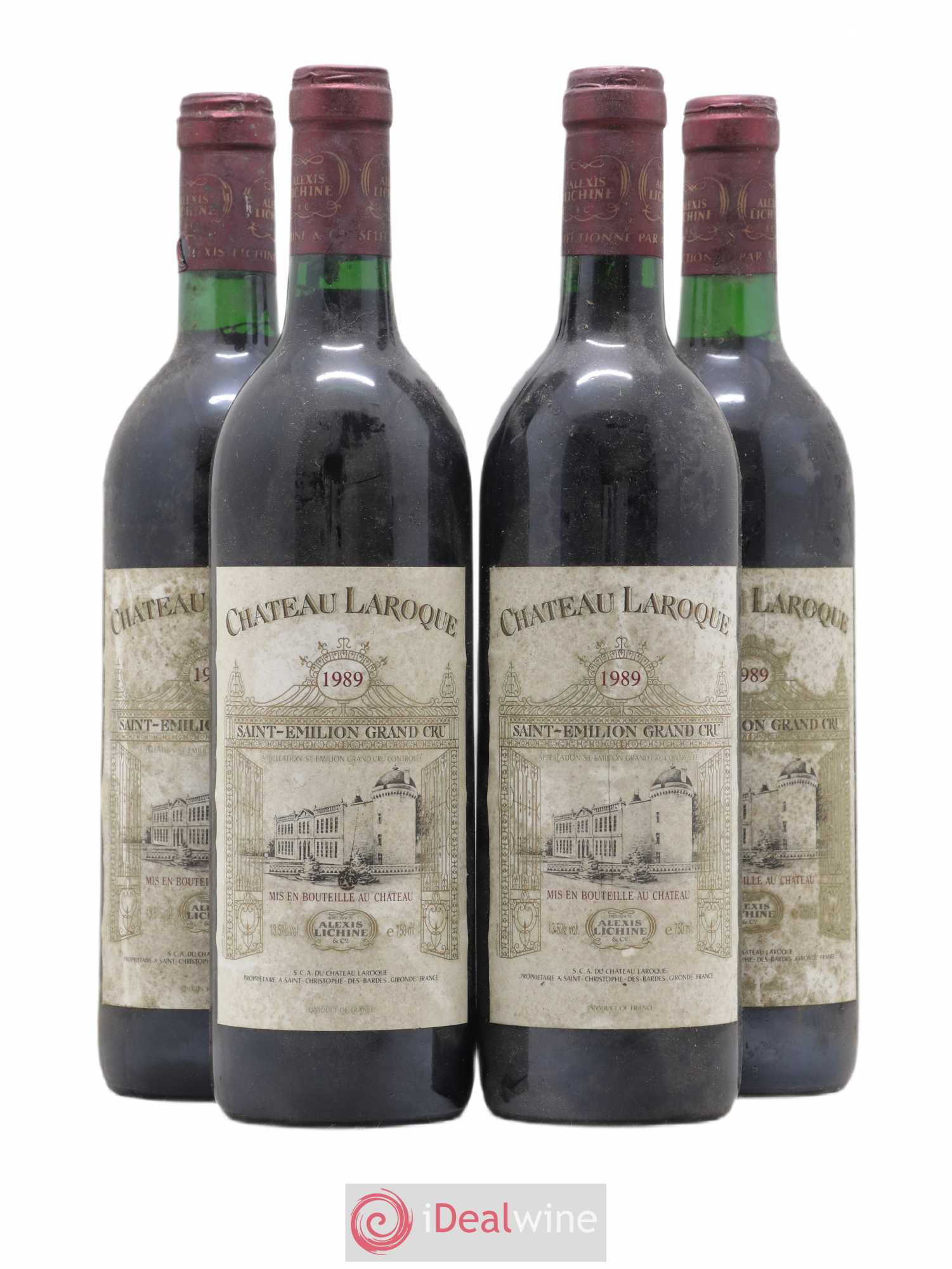 Château Laroque Grand Cru Classé 1989 - Lot de 4 bouteilles - 0