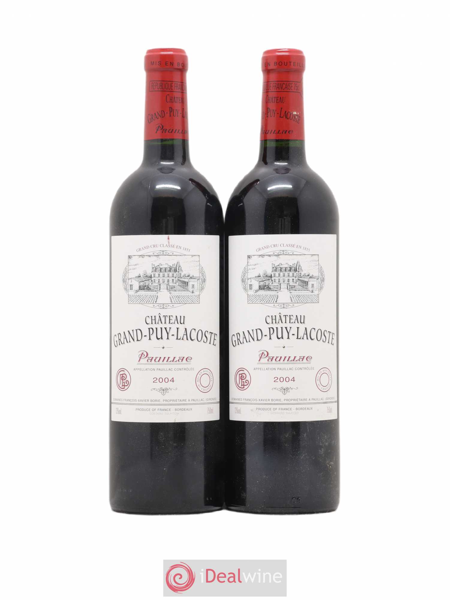 Château Grand Puy Lacoste 5ème Grand Cru Classé 2004 - Lot de 2 bouteilles - 0