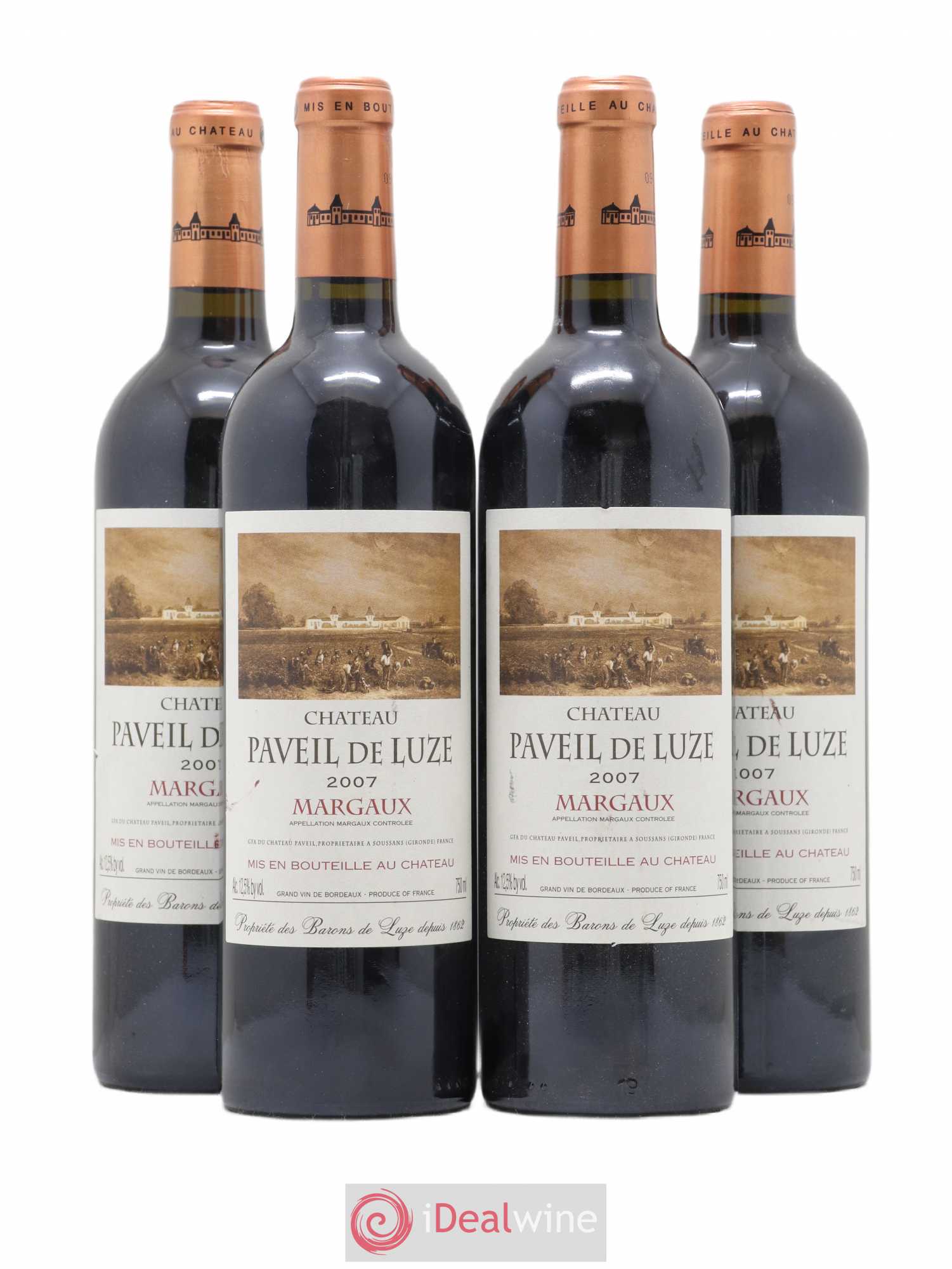 Château Paveil de Luze Cru Bourgeois 2007 - Lot de 4 bouteilles - 0