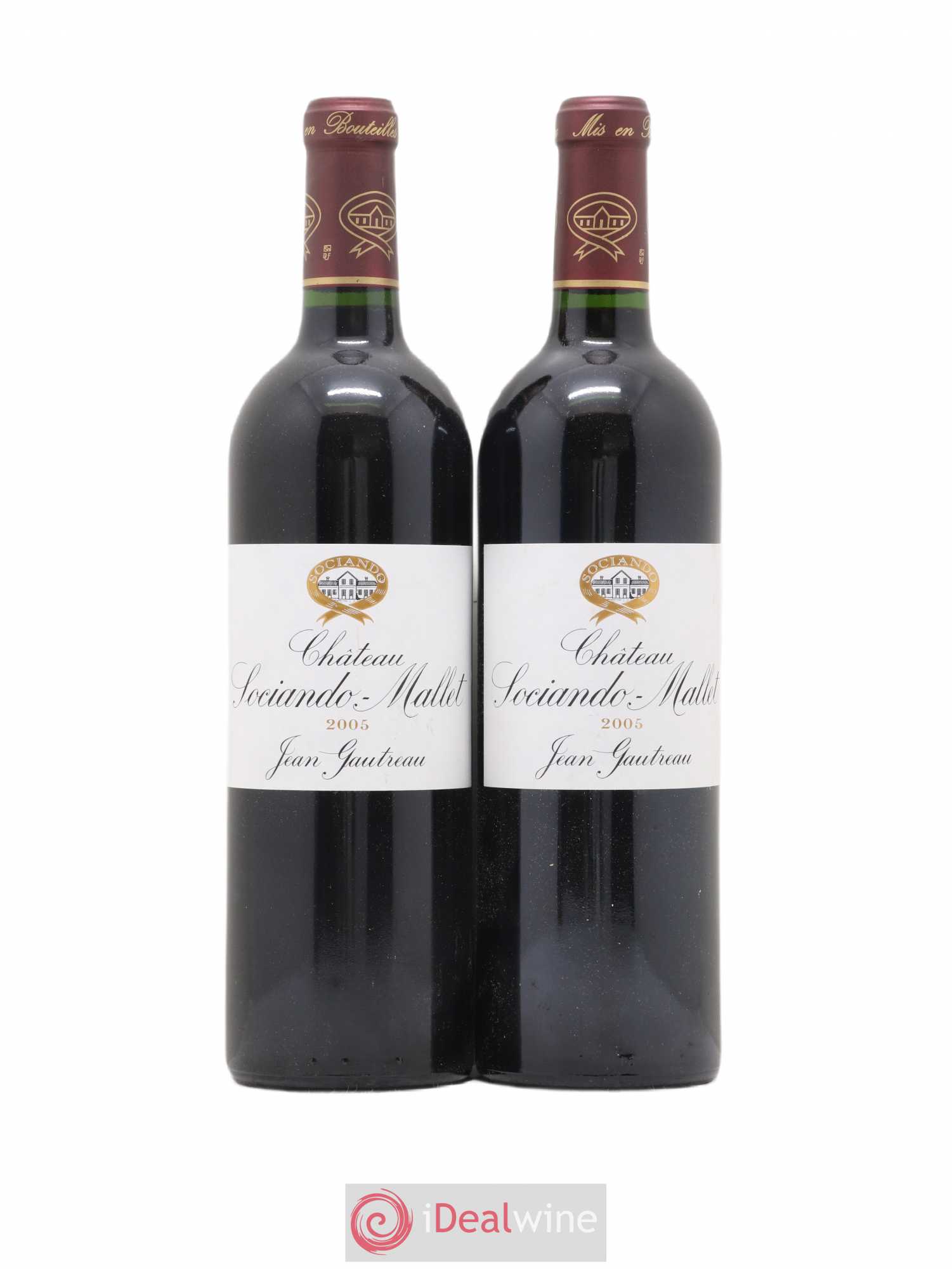 Château Sociando Mallet 2005 - Lot de 2 bouteilles - 0