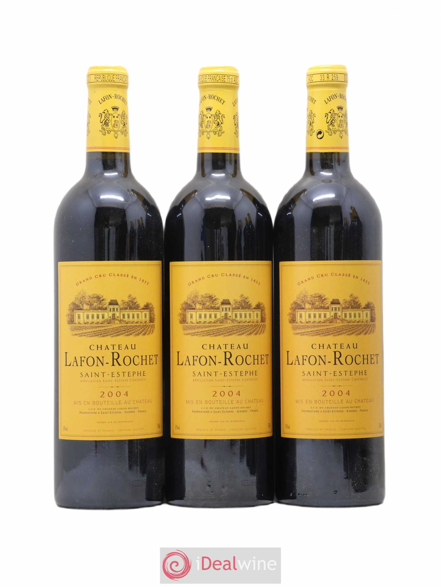 Château Lafon Rochet 4ème Grand Cru Classé 2004 - Lot de 6 bouteilles - 1