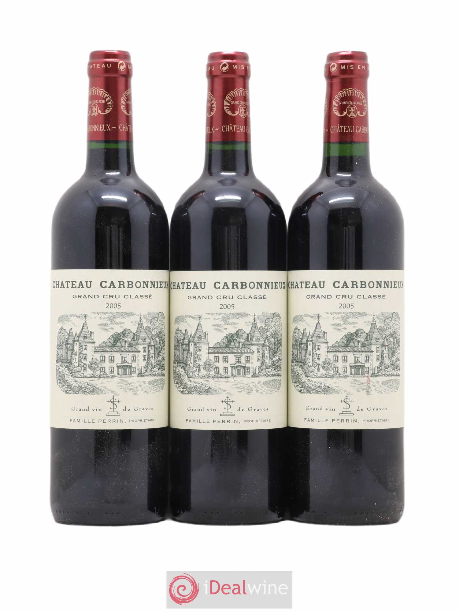 Château Carbonnieux Cru Classé de Graves 2005 - Lot de 3 bouteilles - 0
