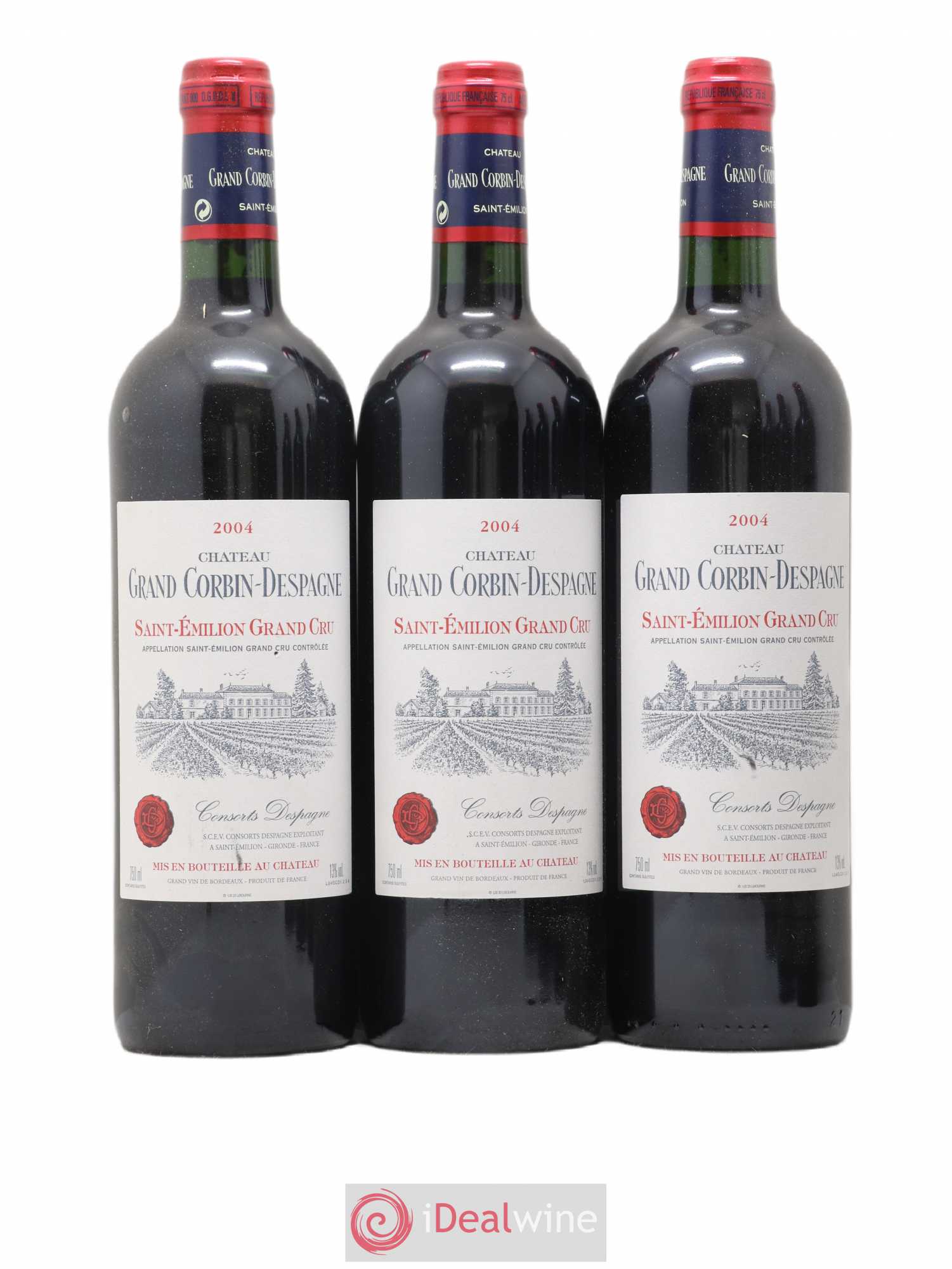 Château Grand Corbin Despagne Grand Cru Classé 2004 - Lot de 6 bouteilles - 1