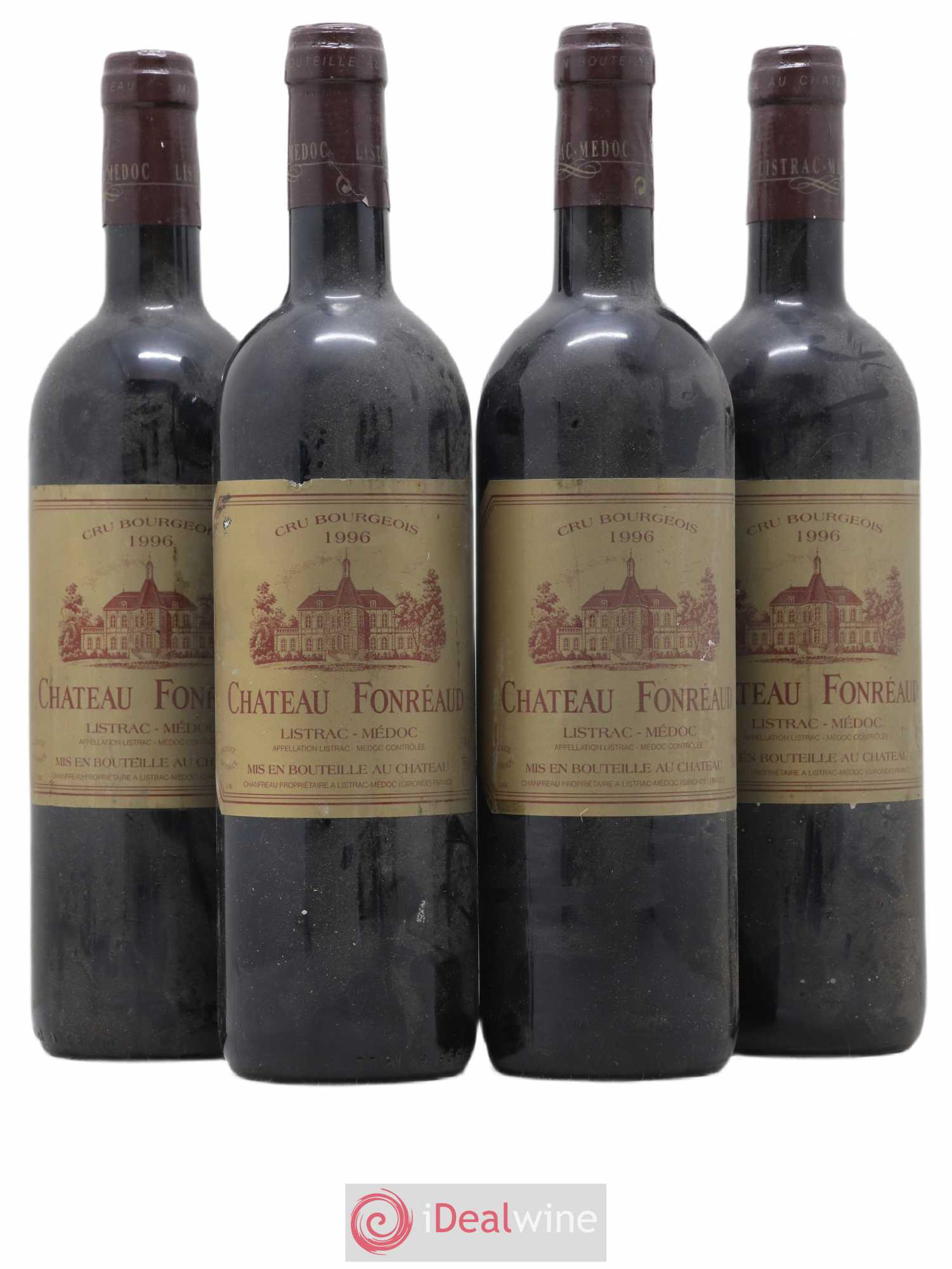 Château Fonréaud Cru Bourgeois 1996 - Lot de 4 bouteilles - 0