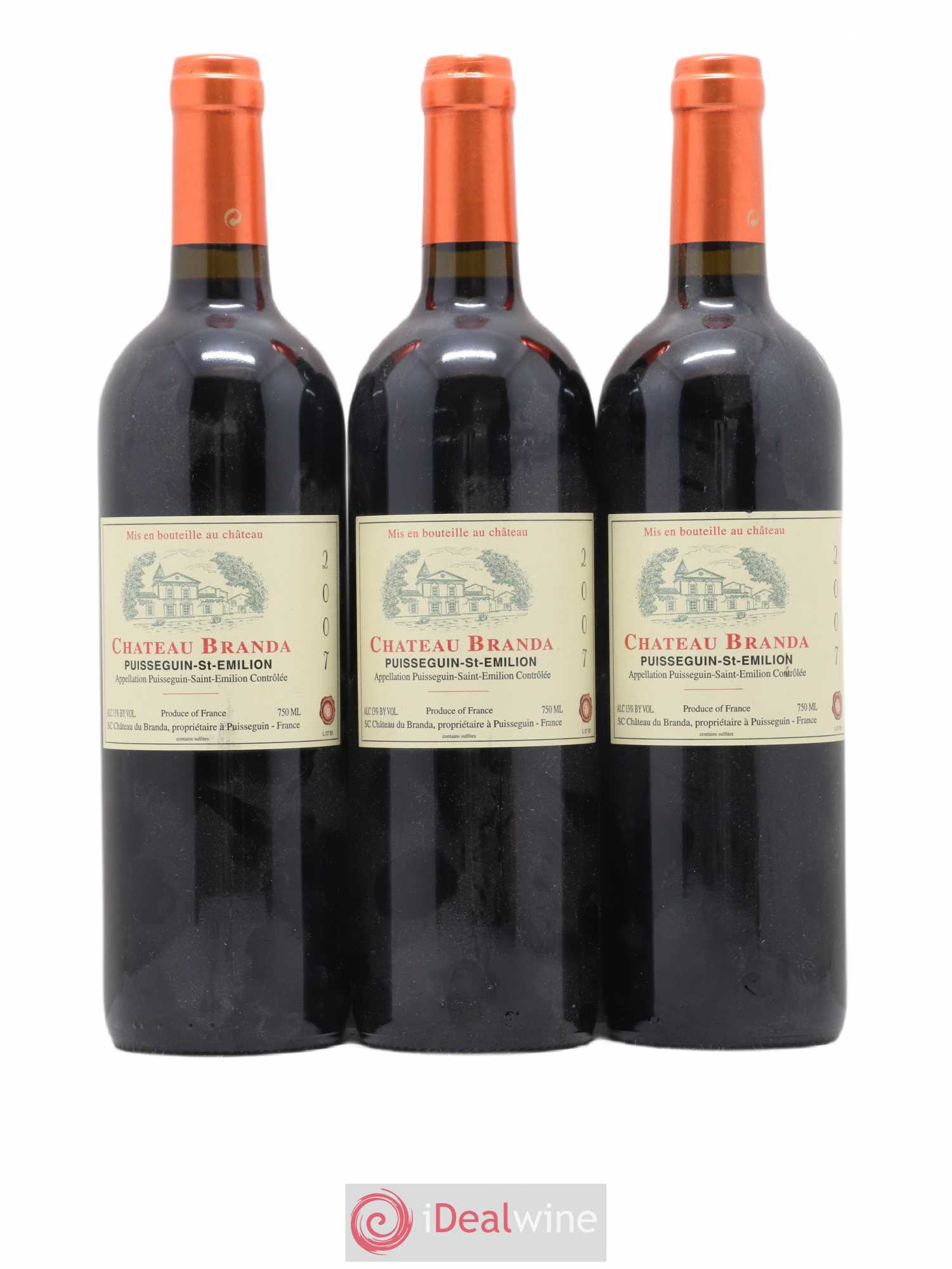 Château Branda 2007 - Lot de 3 bouteilles - 0