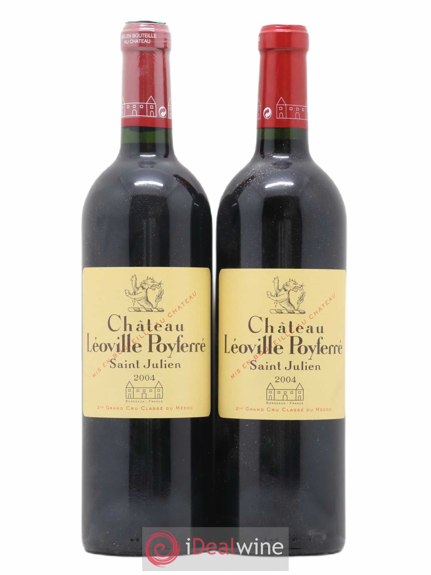 Château Léoville Poyferré 2ème Grand Cru Classé 2004 - Lot de 2 bouteilles - 0