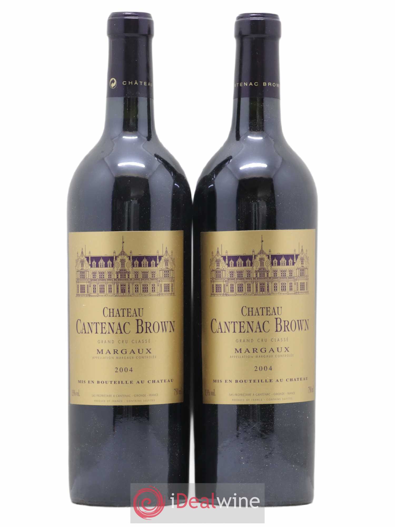 Château Cantenac Brown 3ème Grand Cru Classé 2004 - Lot de 2 bouteilles - 0