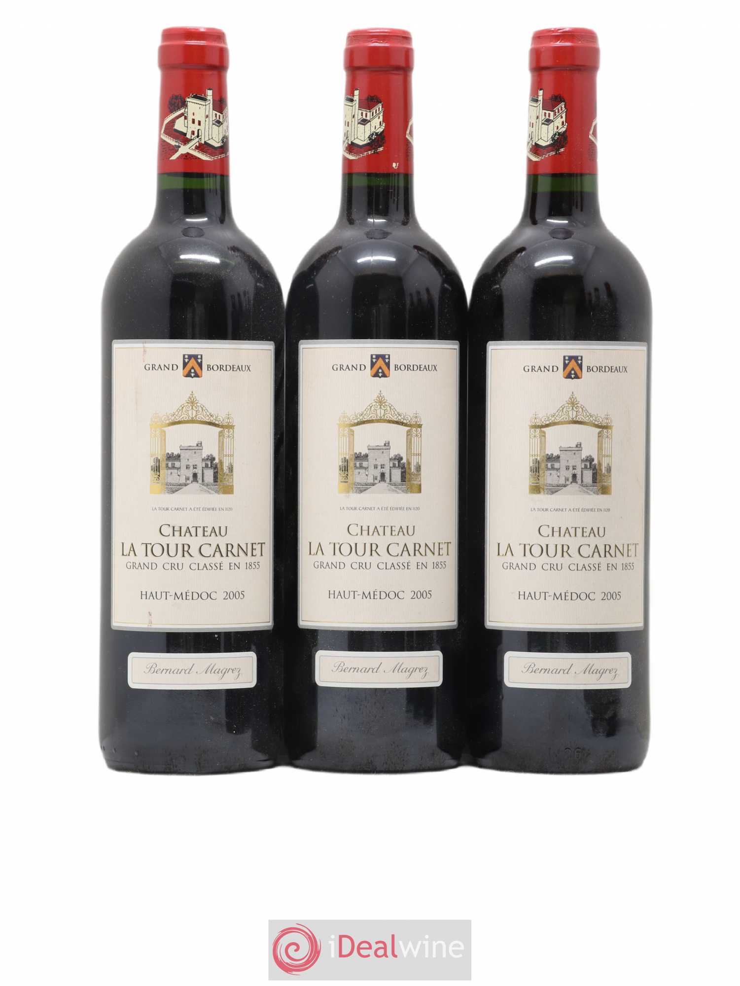 Château la Tour Carnet 4ème Grand Cru Classé 2005 - Lotto di 6 bottiglie - 1