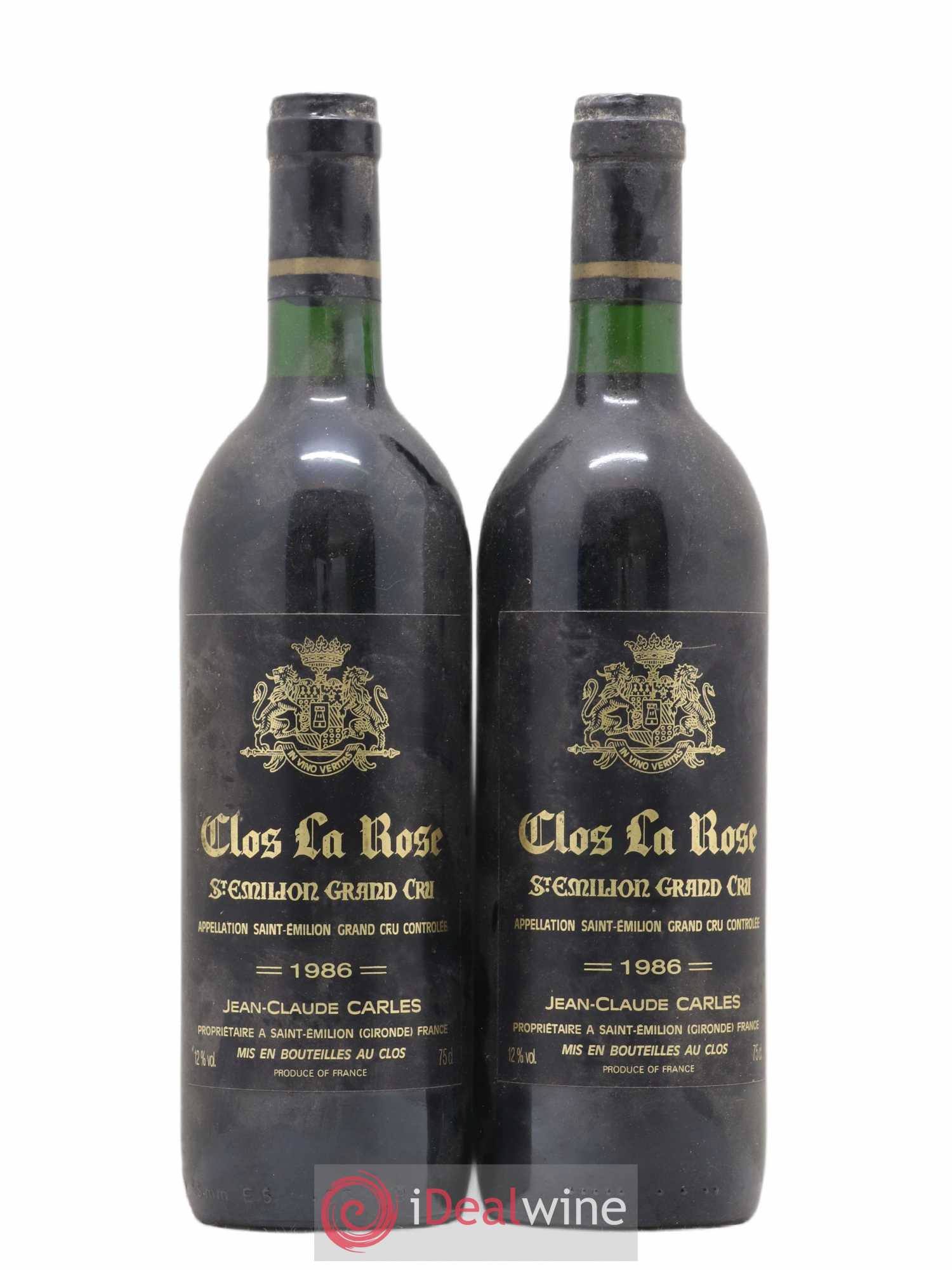 Saint-Émilion Grand Cru Château Clos la Rose 1986 - Posten von 2 Flaschen - 0