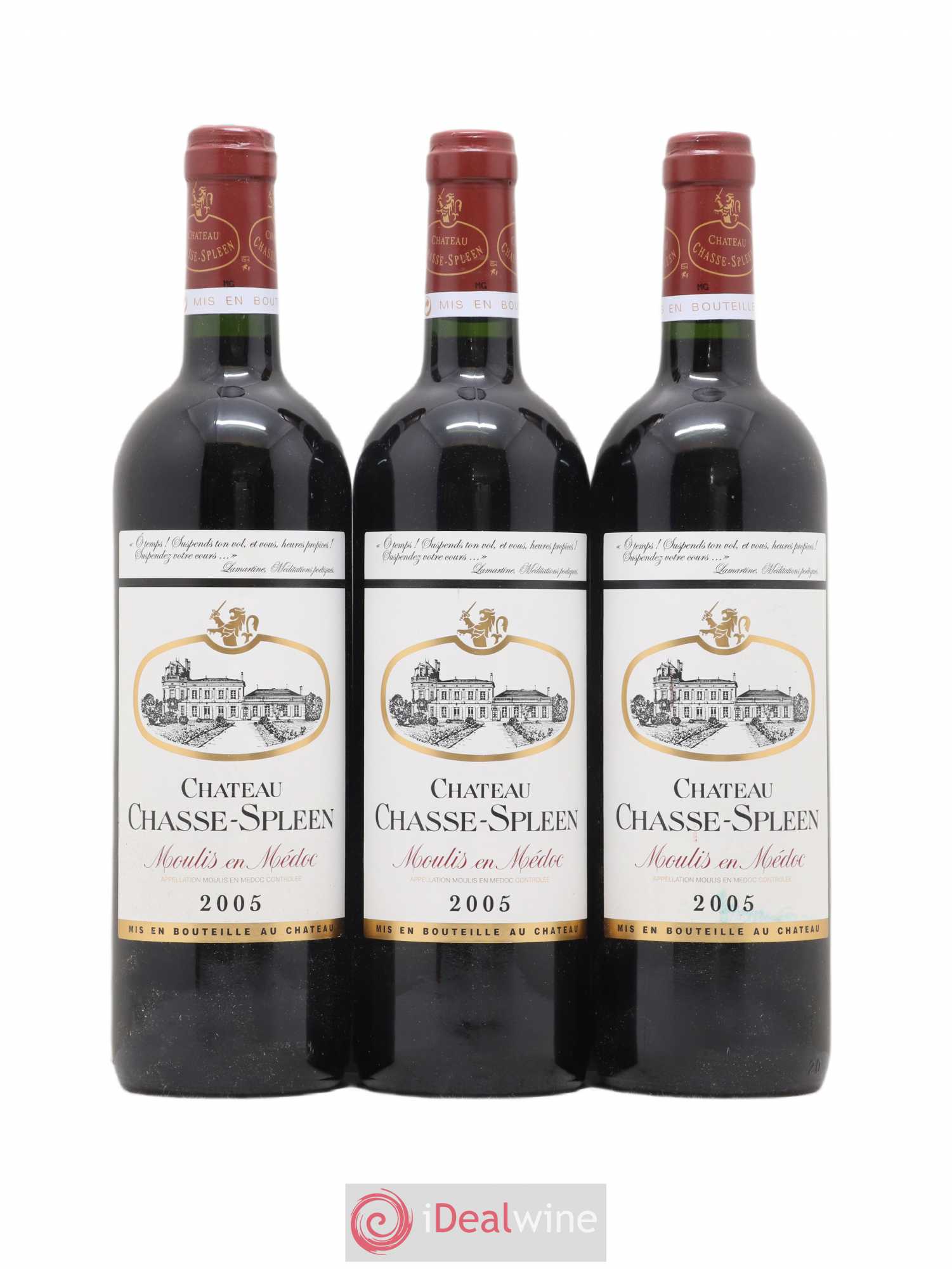 Château Chasse Spleen 2005 - Lot de 3 bouteilles - 0
